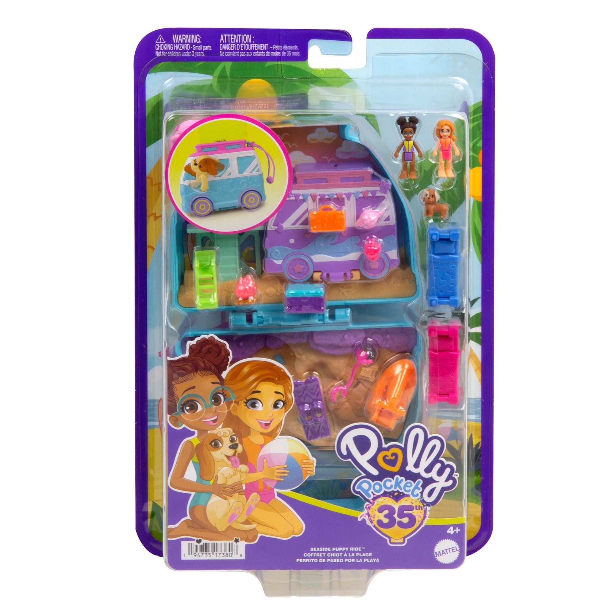 Adorable Polly Pocket Seaside Puppy Ride Big Compact for Adventure