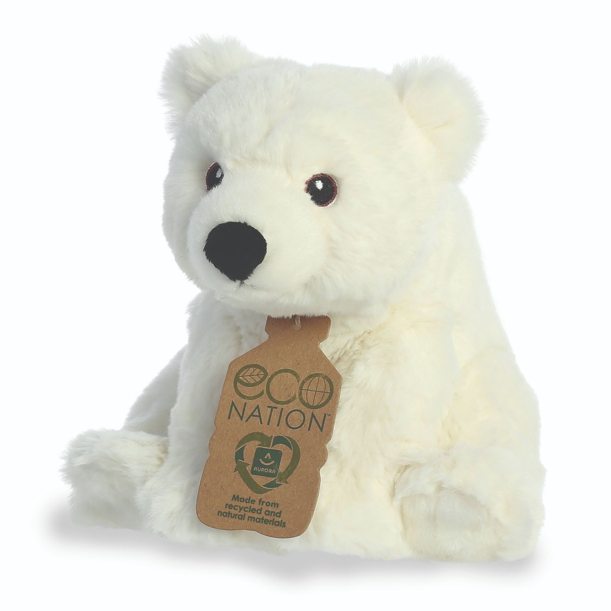 Aurora Eco Nation Soft Polar Bear Plush - Sustainable & Adorable