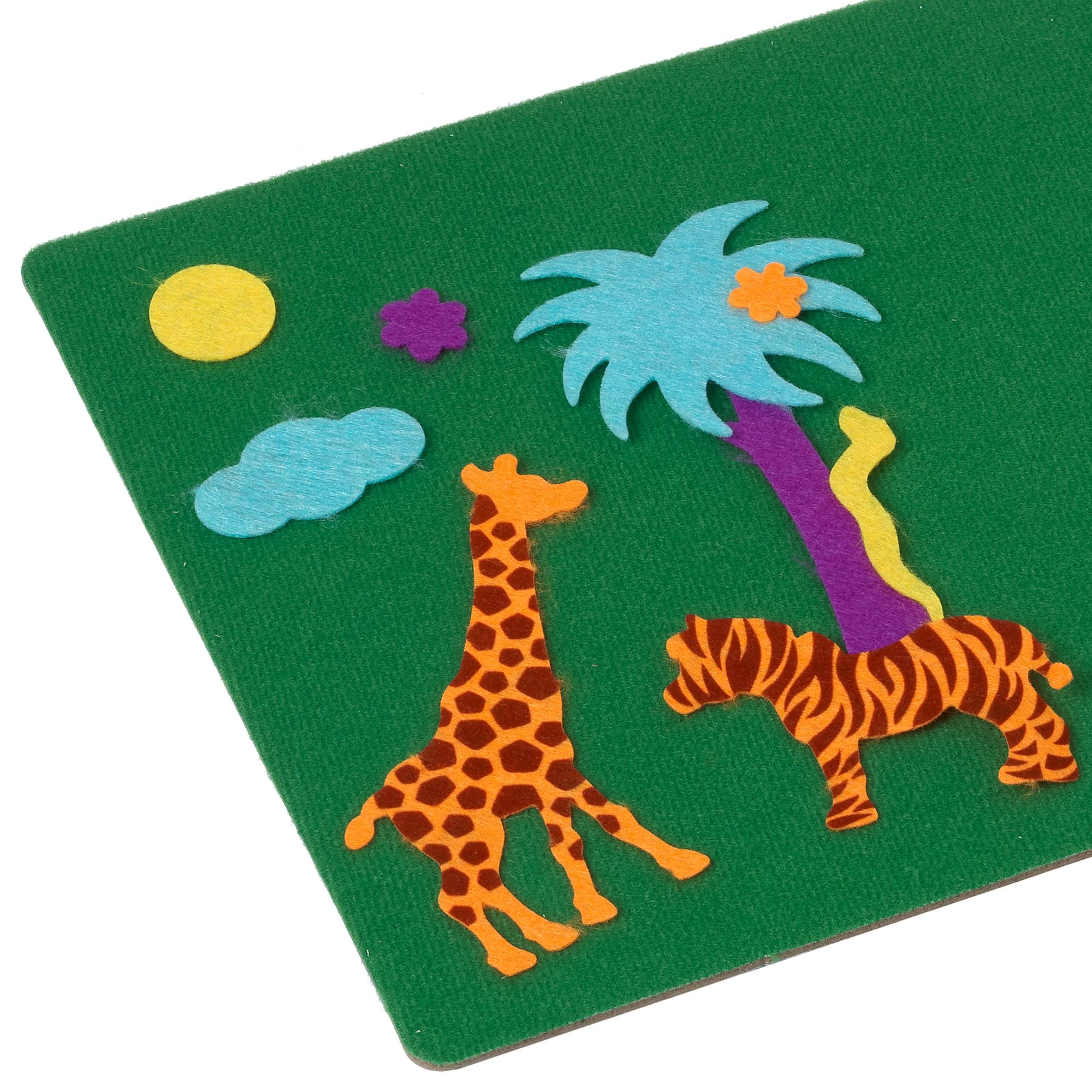 Hot! Fuzzy Felt Classic Jungle Set