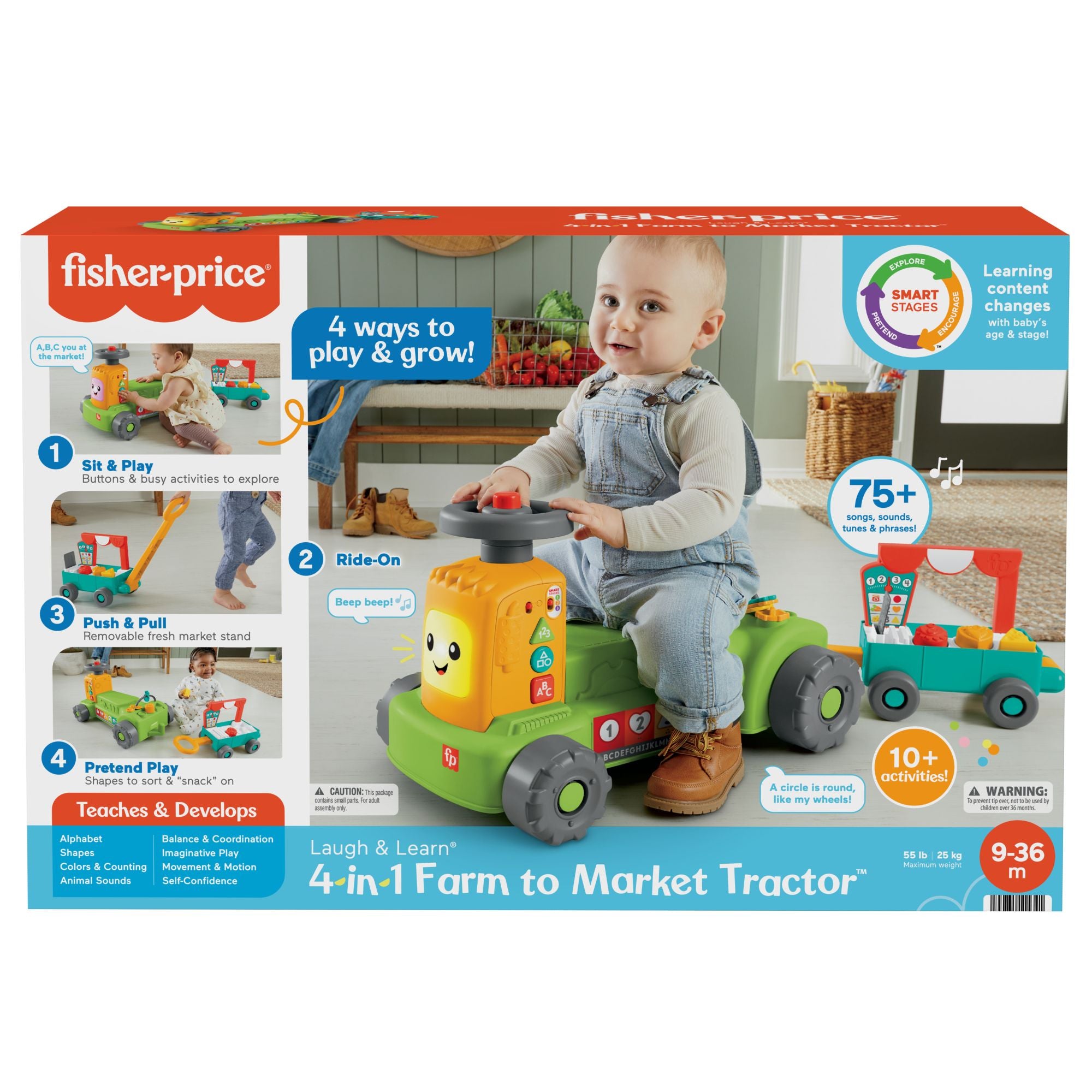 Fisher-Price's Amazing 4-in-1 Farm to Market Tractor Toy
