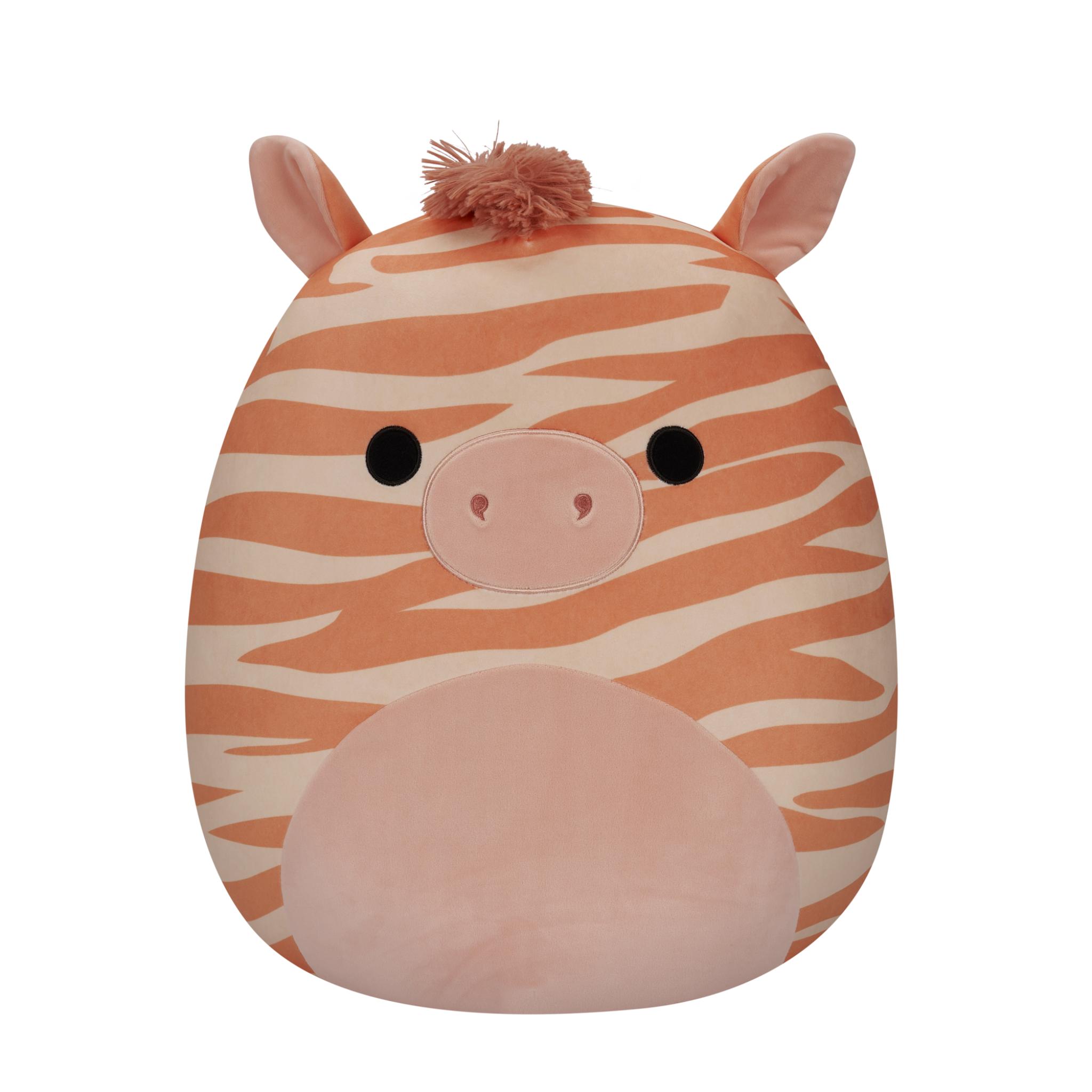 14-Inch Squishmallows Plush - Josue the Peach Zebra Friend