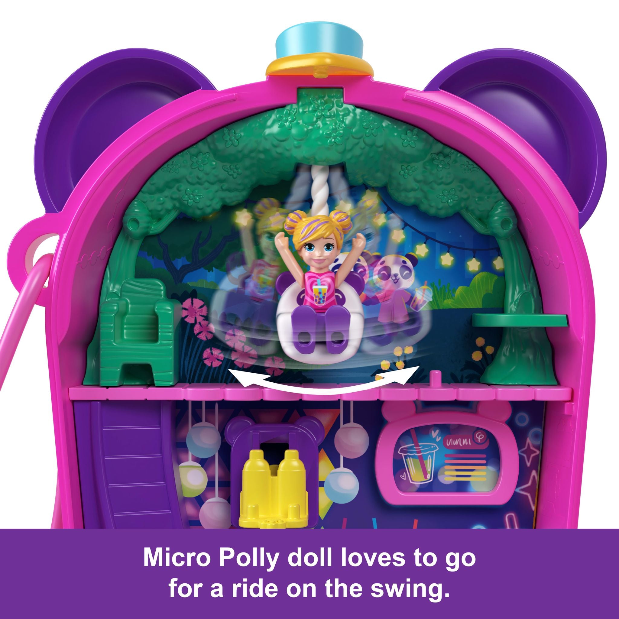 Hot! Polly Pocket Bubble Tea Panda Compact Set