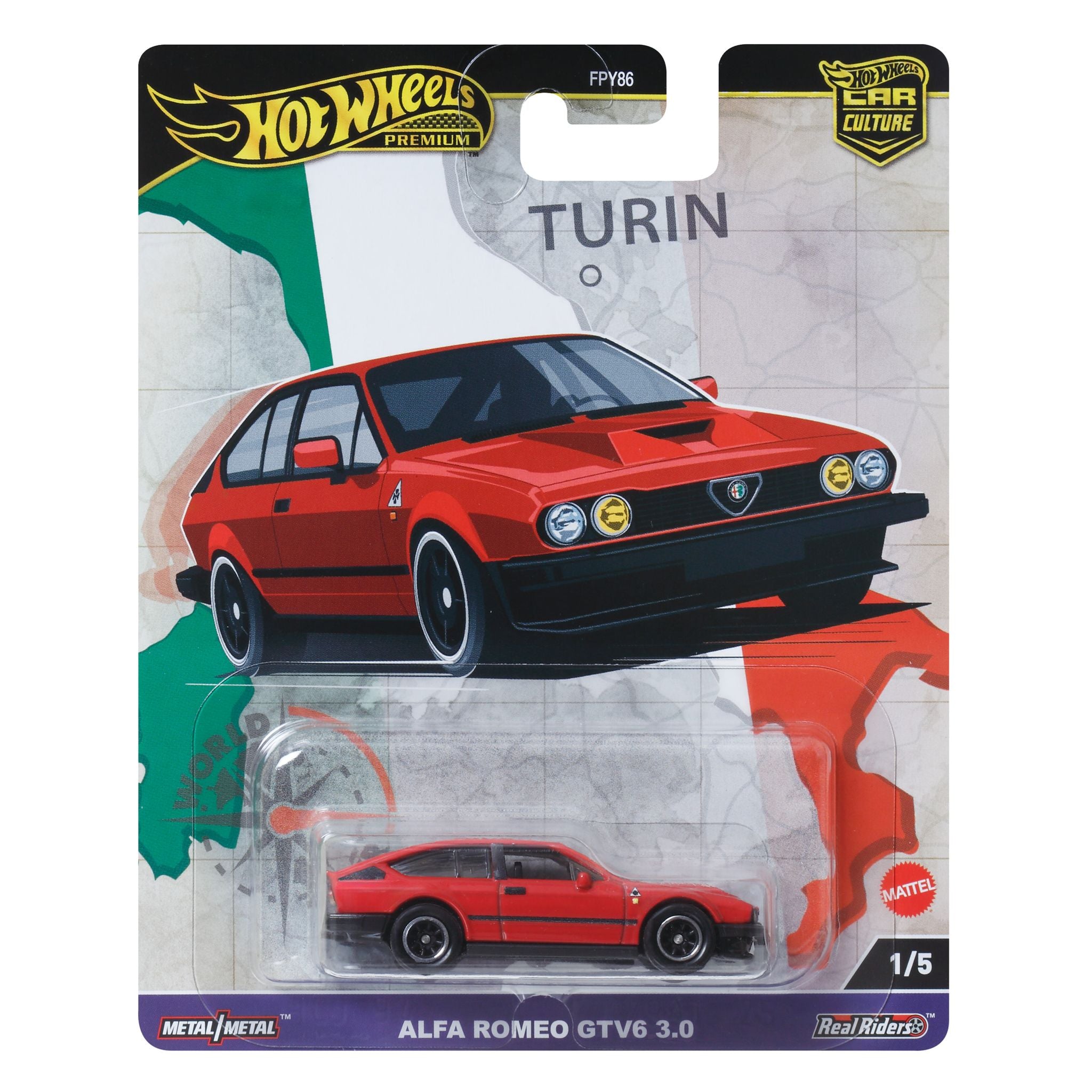 Hot Wheels Premium 1/64 Alfa Romeo GTv6 3.0 - Must - Have for Collectors
