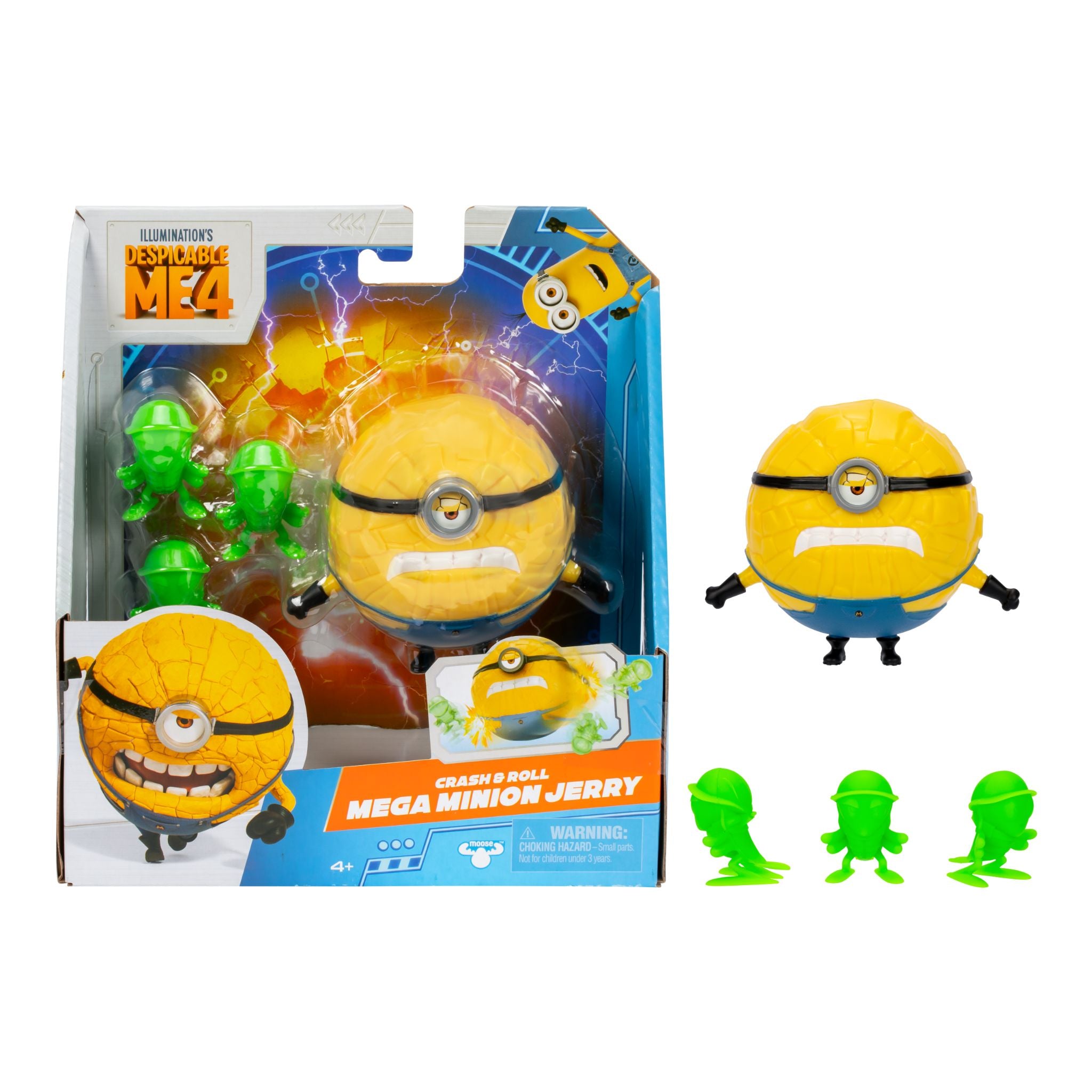 4-Inch Despicable Me 4 Crash & Roll Mega Minion Action Figure - Jerry
