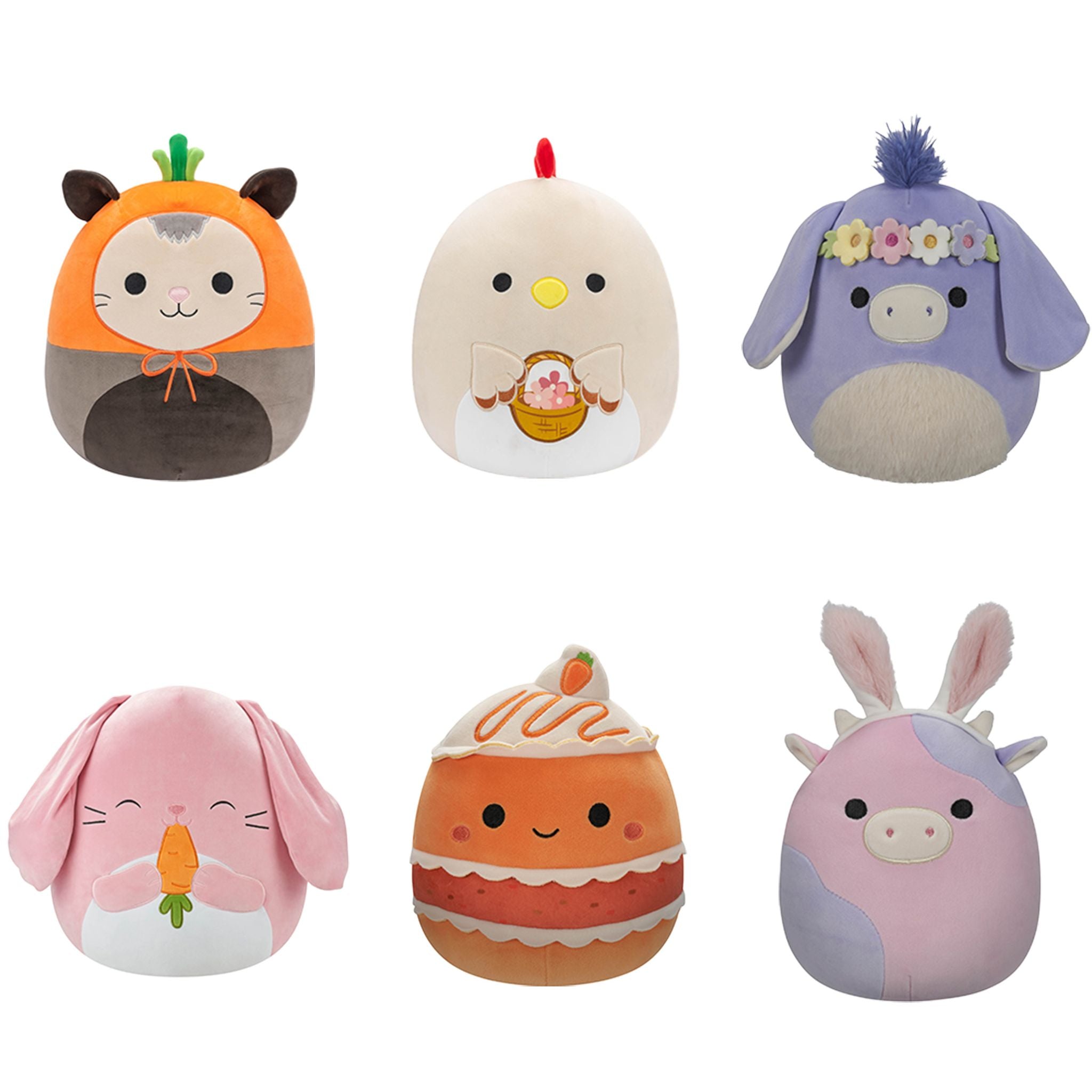 Limited Time! 7.5 Inch Squishmallows Easter Season Carrot Cake Scooter Plush