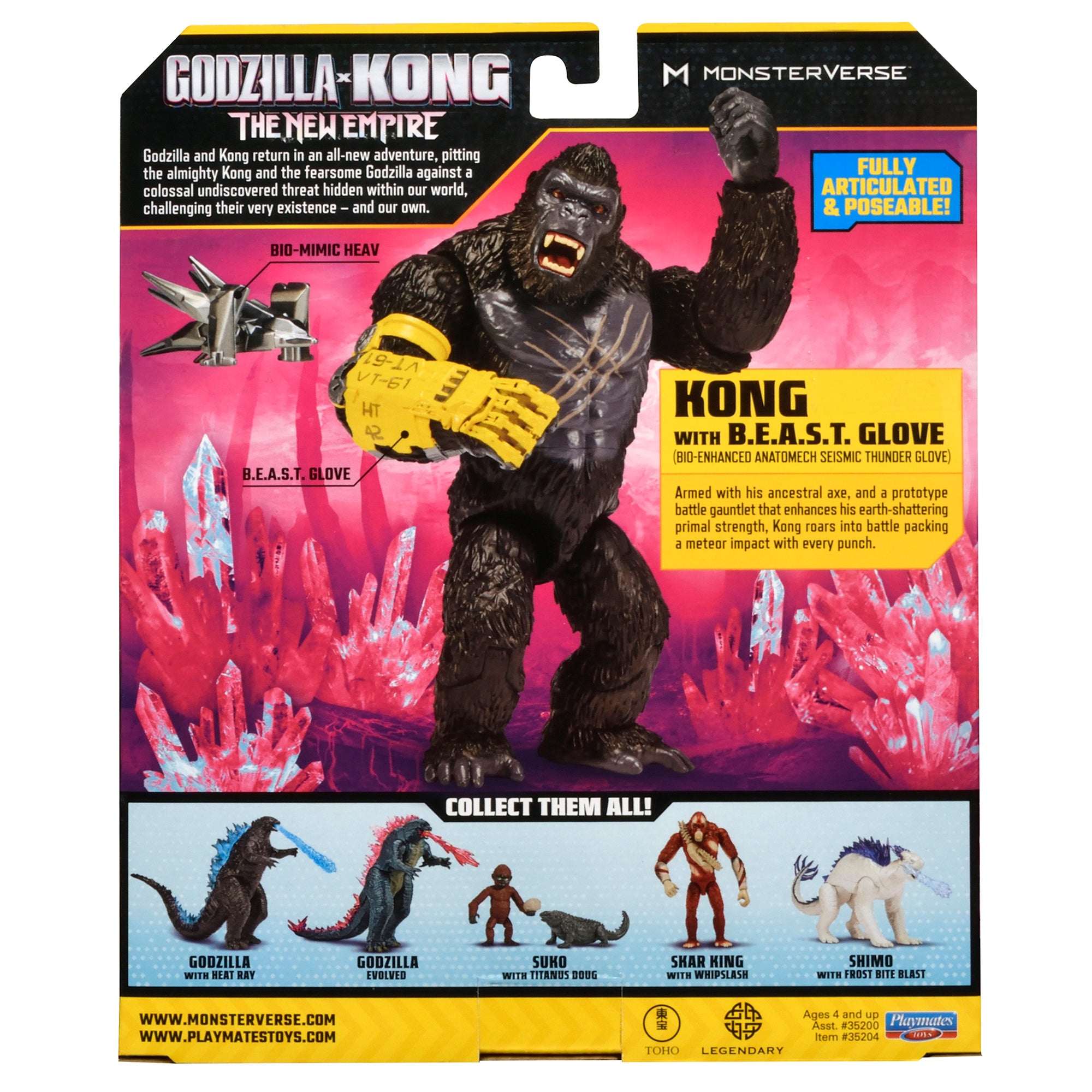 Exclusive Sale! 6-Inch Godzilla x Kong: The New Empire Action Figure - Kong with B.E.A.S.T Glove