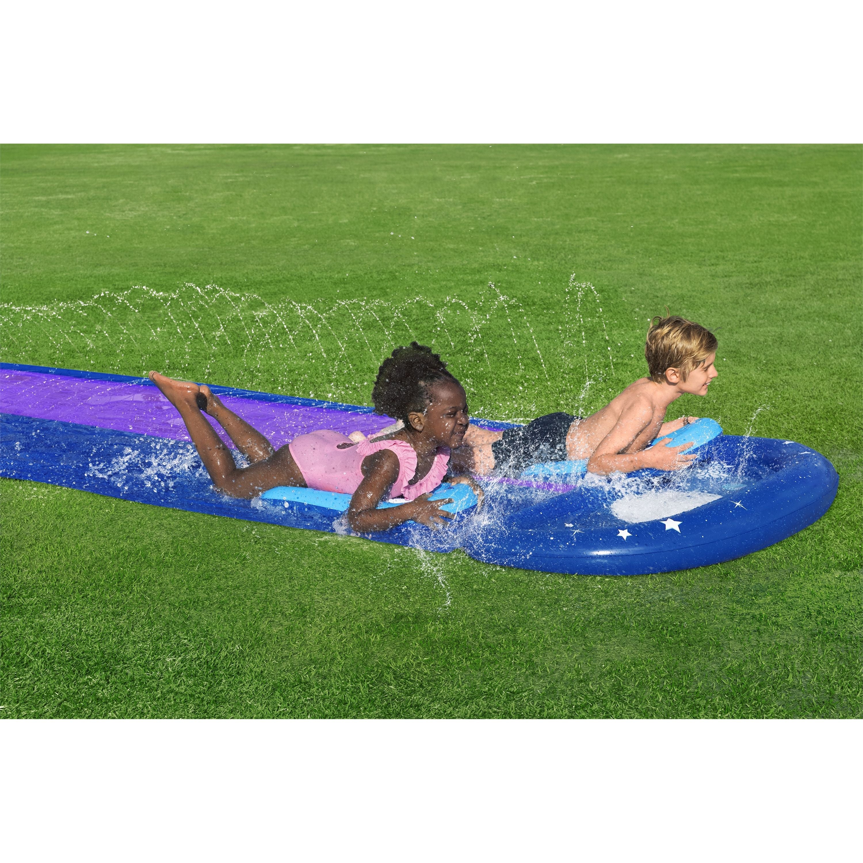 Best Buy! Bestway H2OGO! Double Slide with Cosmic Design for Summer Fun