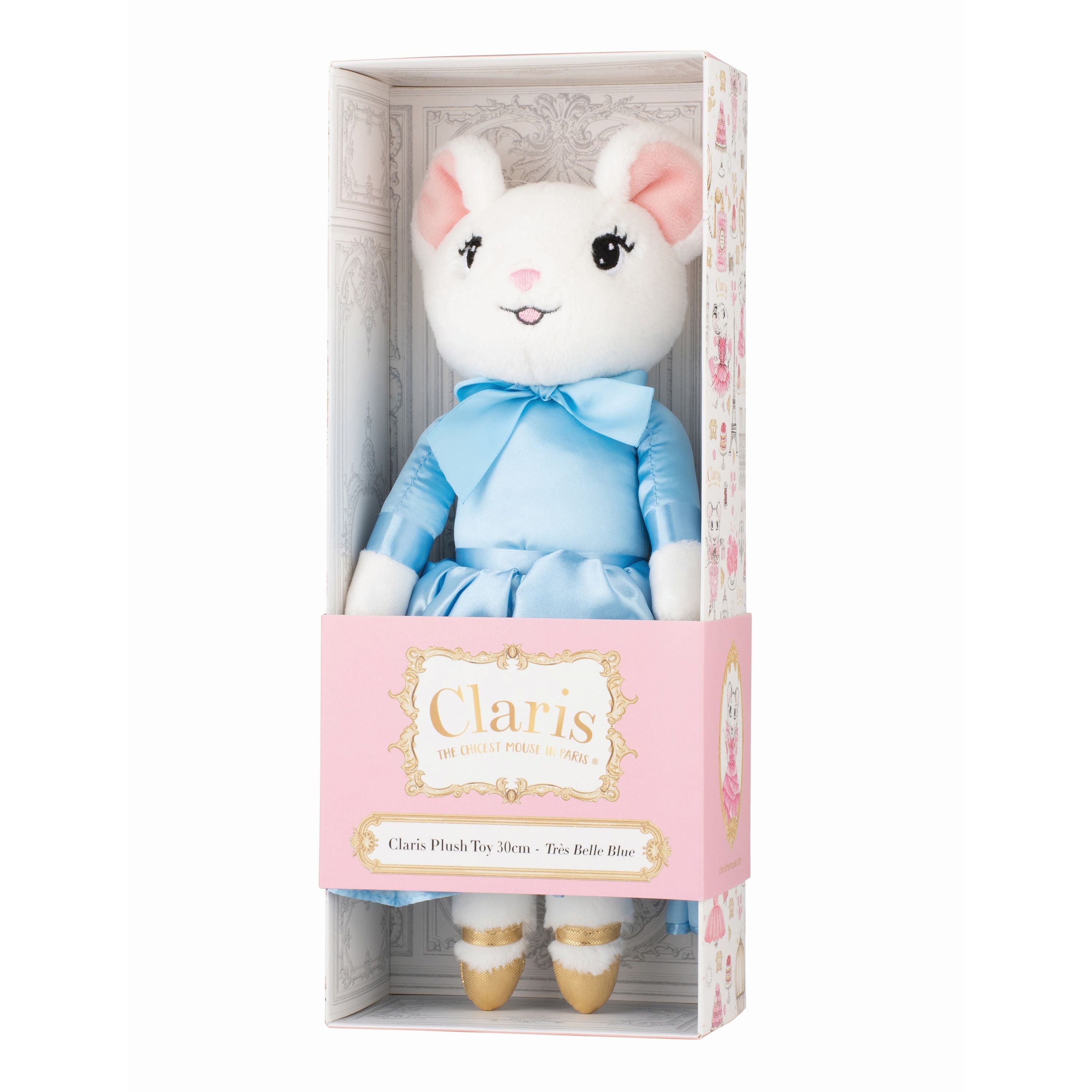 Exclusive 30cm Claris Mouse Plush Toy in Tres Belle Blue - Perfect Gift for Fans