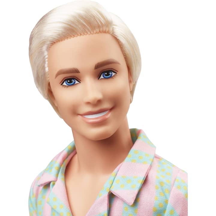 Hot Deal! Barbie The Movie Ken Doll in Pastel Striped Beachwear Set for Fans & Collectors