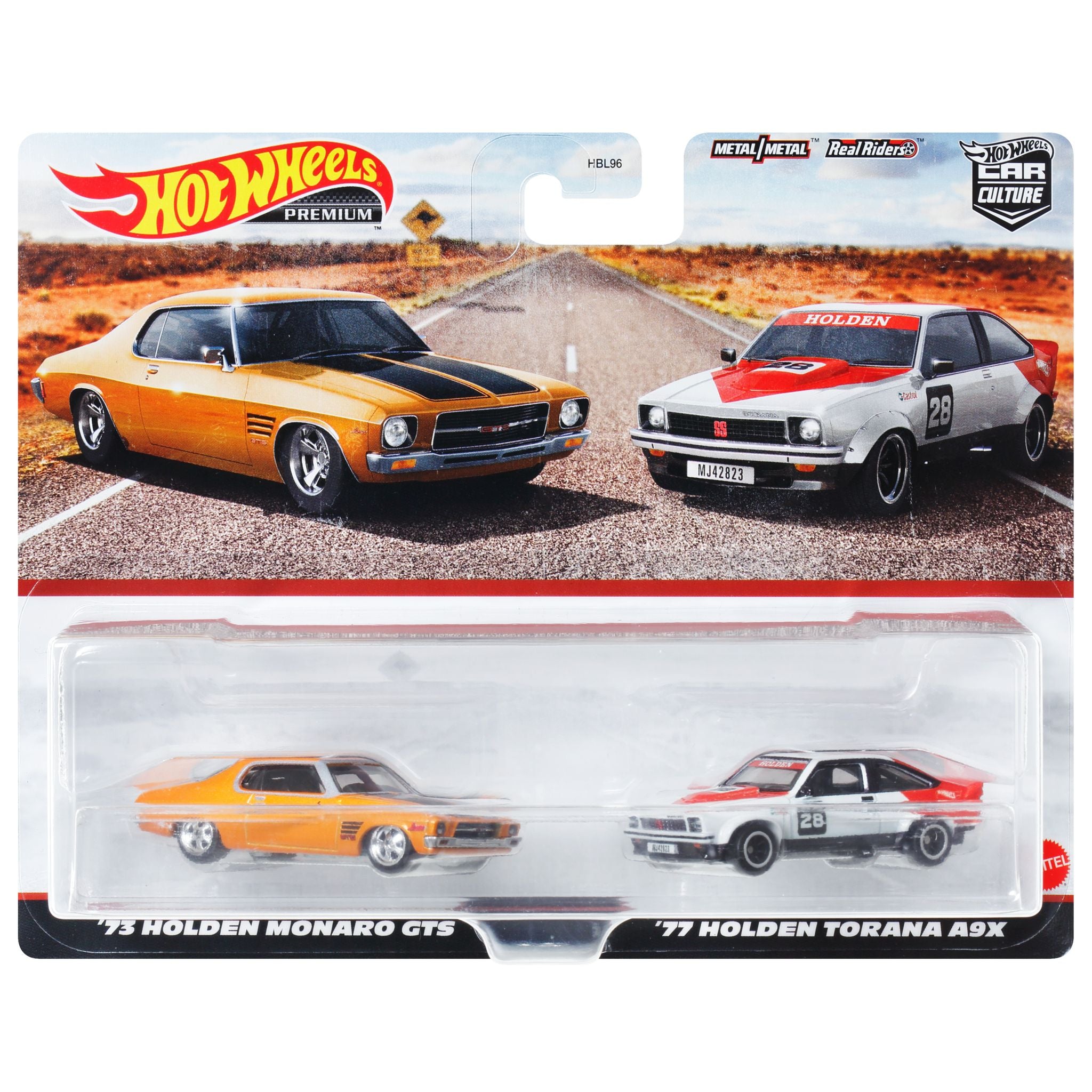 Hot Wheels Premium 2-Pack: '73 Holden Monaro GTs & '77 Holden Torana A9X - Collect Now!
