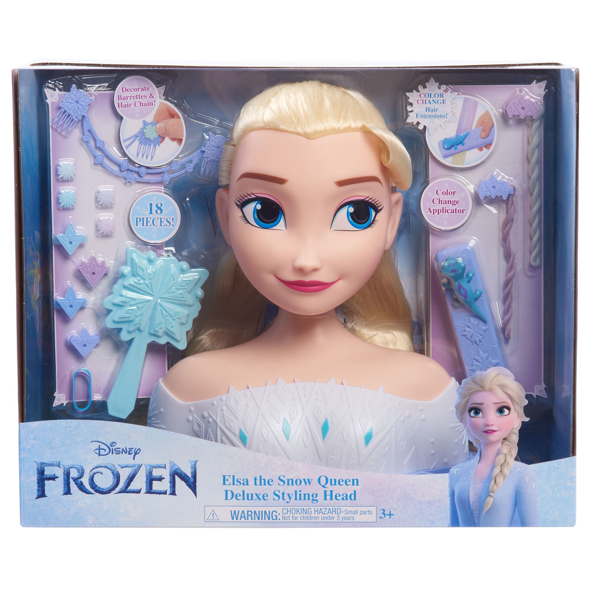 Disney Frozen 2 Deluxe Elsa Snow Queen Styling Head Toy
