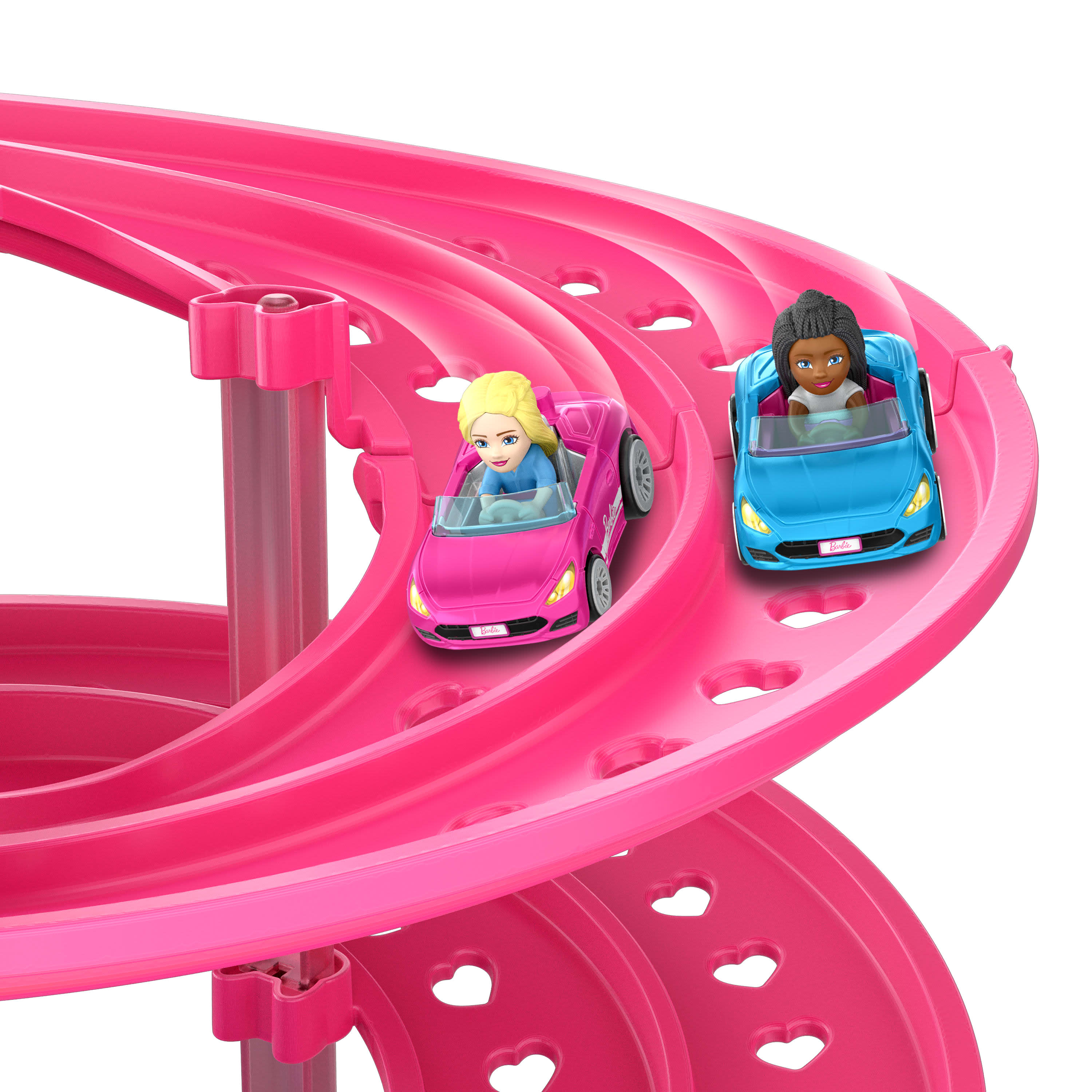 Hot Wheels RacerVerse Barbie Spiral Race Track Set - Super Fun Adventure!