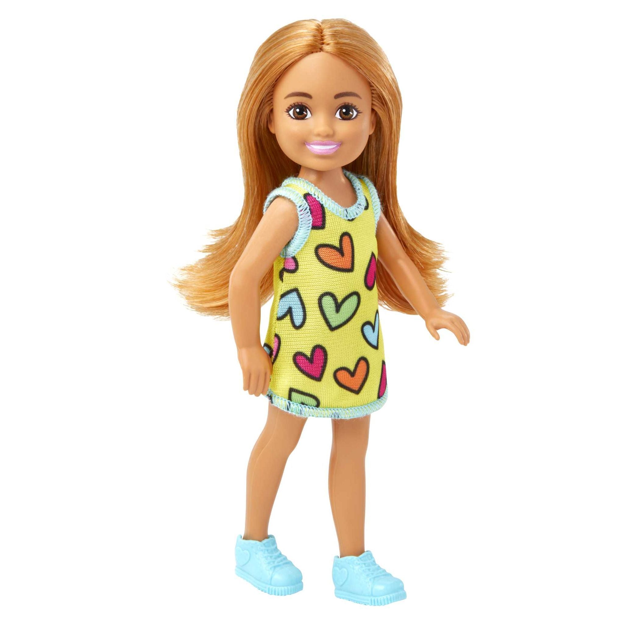 Barbie Club Chelsea Doll with Heart - Printed Removable Dress
