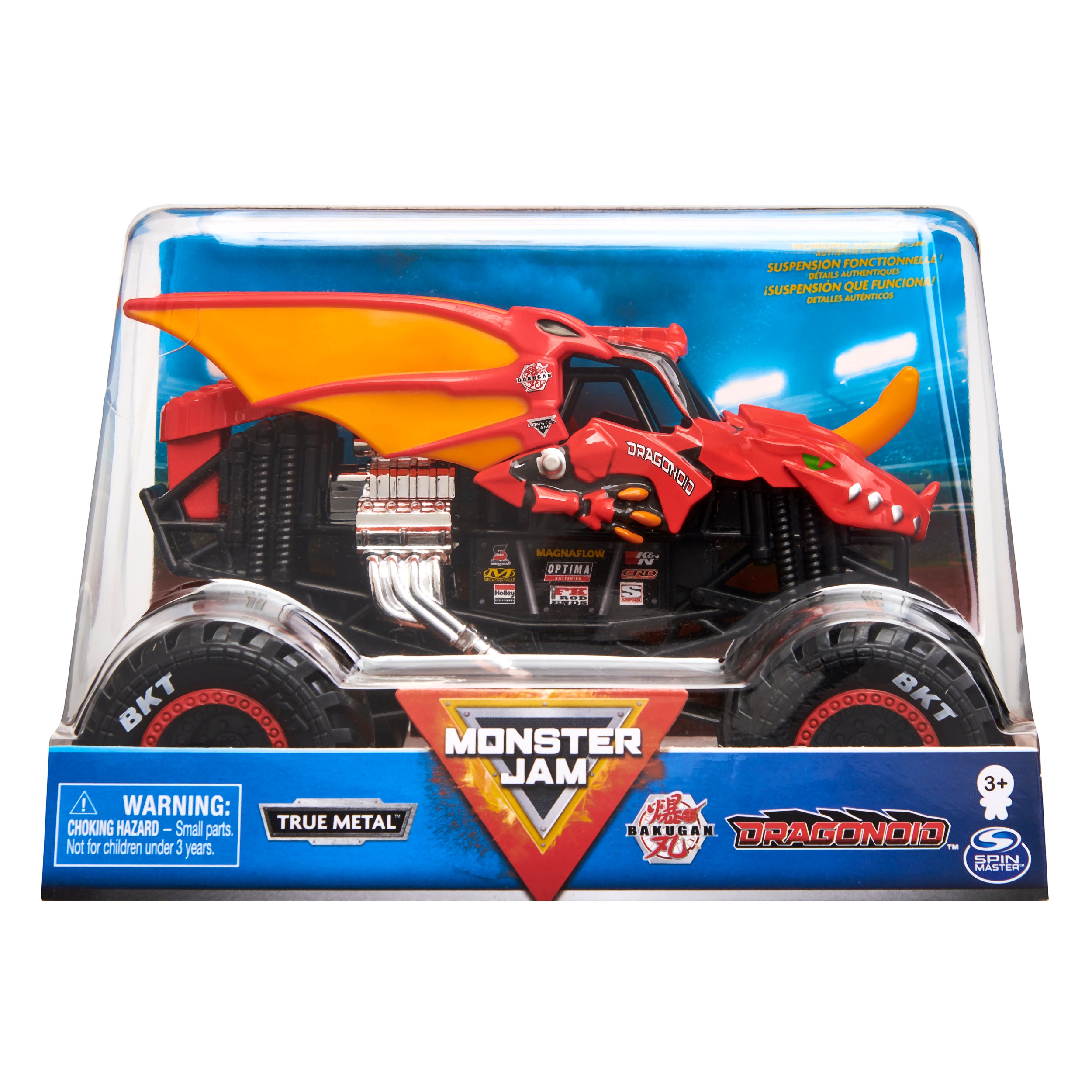 1:24 Scale Monster Jam Die - Cast Monster Truck with Bakugan Dragonoid Design