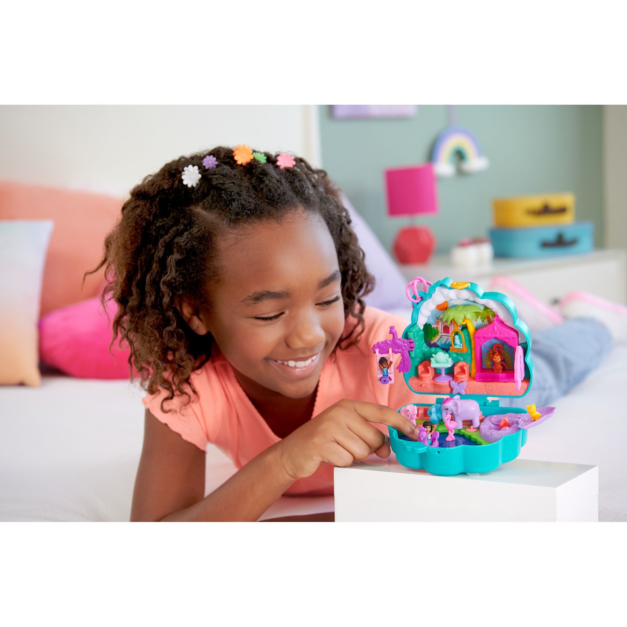 Polly Pocket Colorful Peacock Garden Big Pocket World Compact