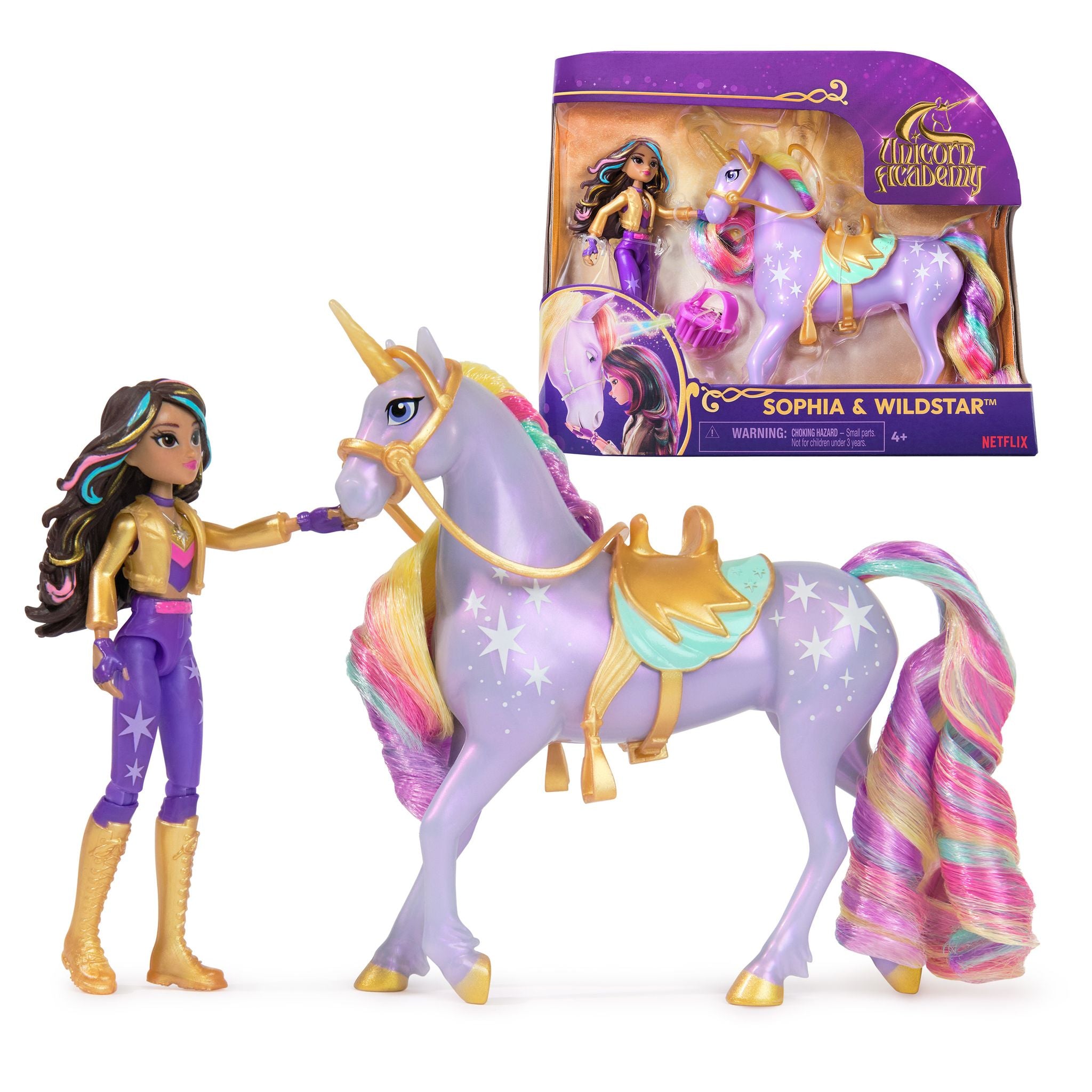 Hot Sale! Unicorn Academy Doll and Unicorn Set - Sophia & Wildstar for Girls