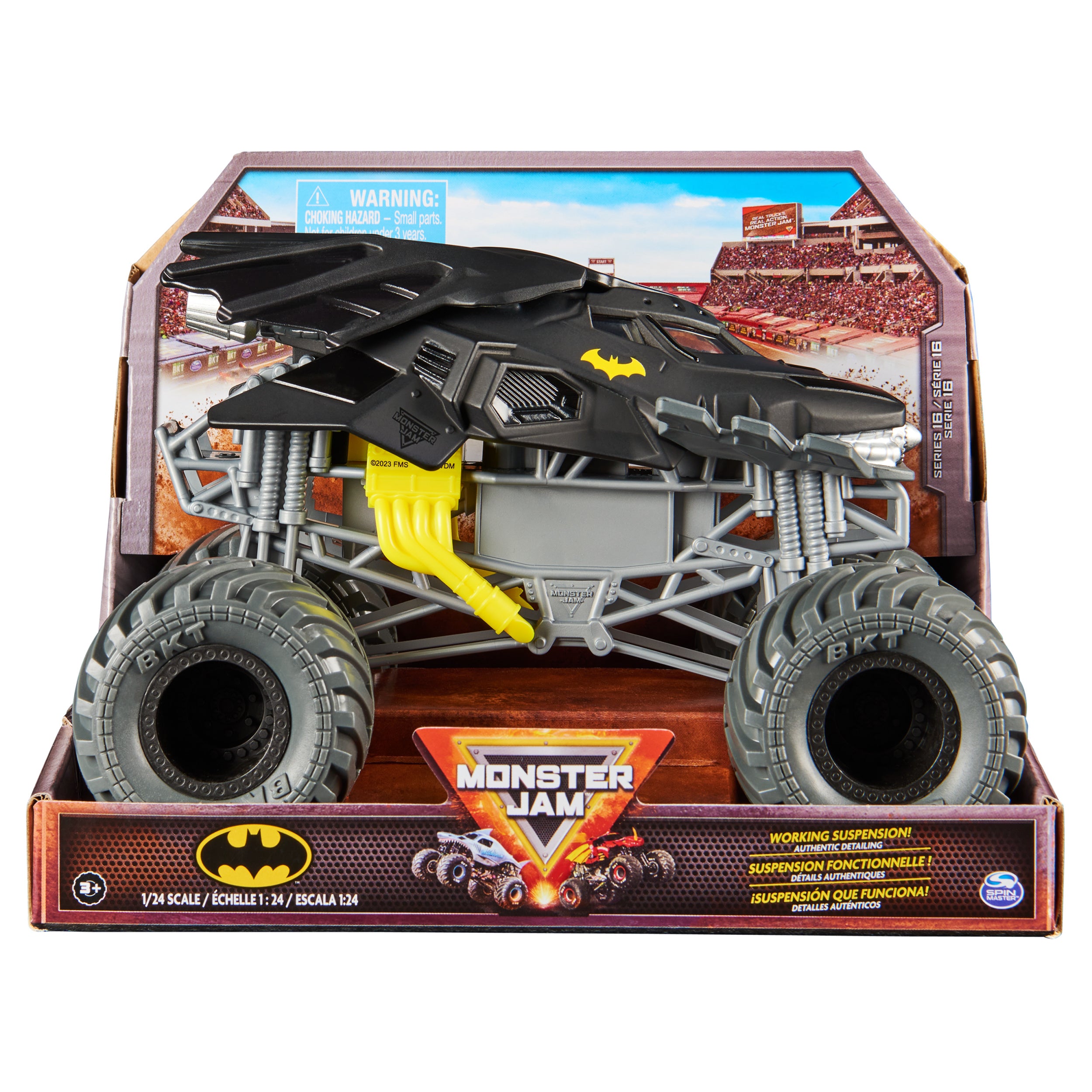 Hot Sale! 1:24 Scale Monster Jam Die - Cast Monster Truck Series 18 Batman Replica