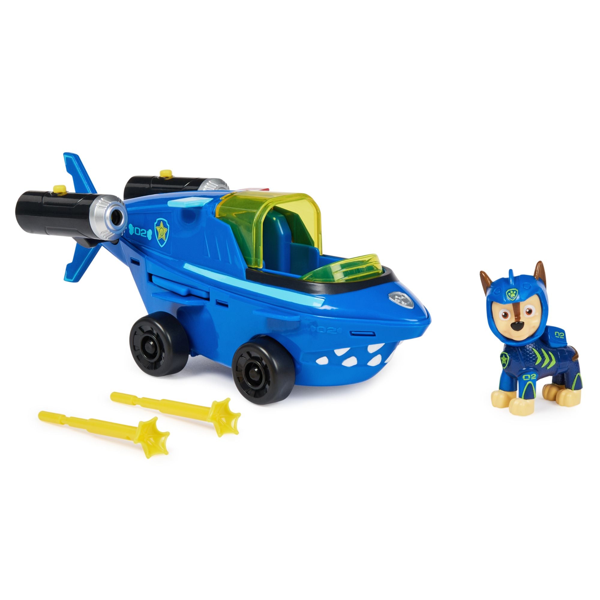 Hot Sale! PAW Patrol Aqua Themed Chase's Shark Rescue Vehicle Toy for Kids
