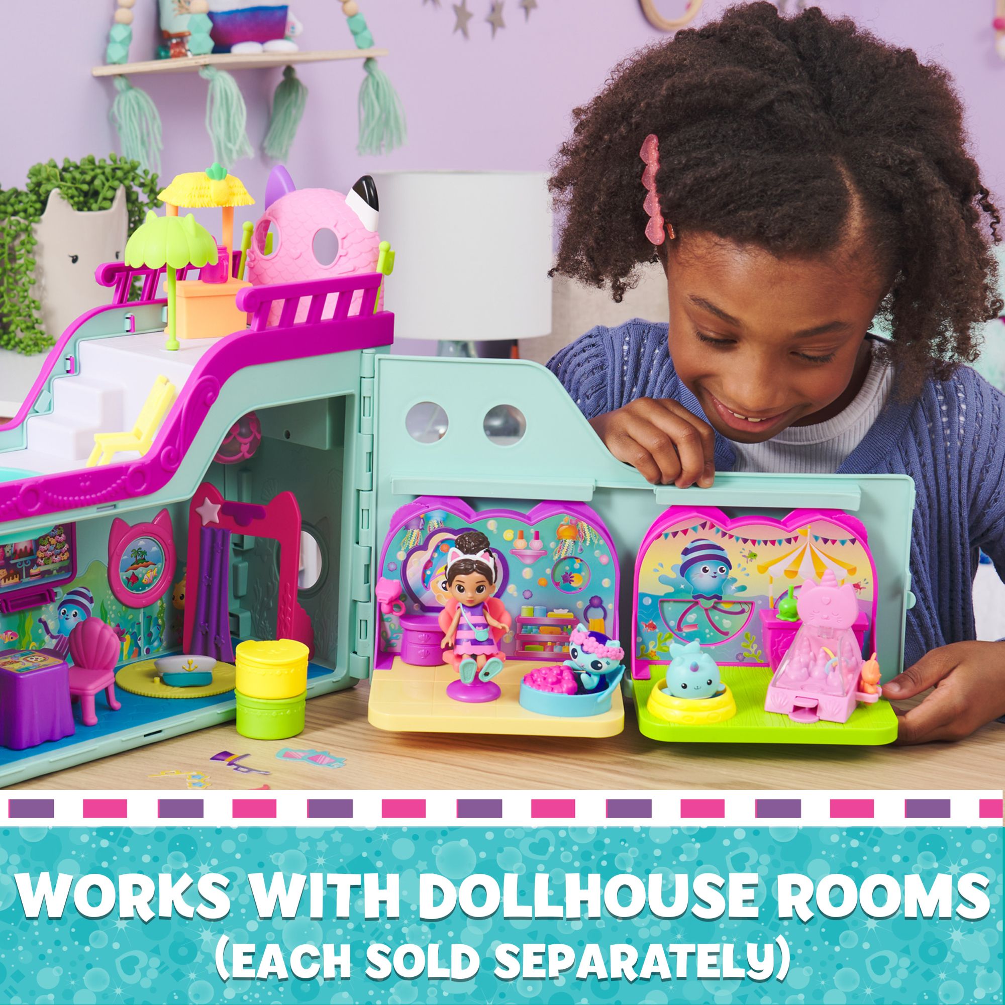Hot Deal! DreamWorks Gabby's Dollhouse Gabby Cat Friend Ship Playset for Endless Pretend Adventures