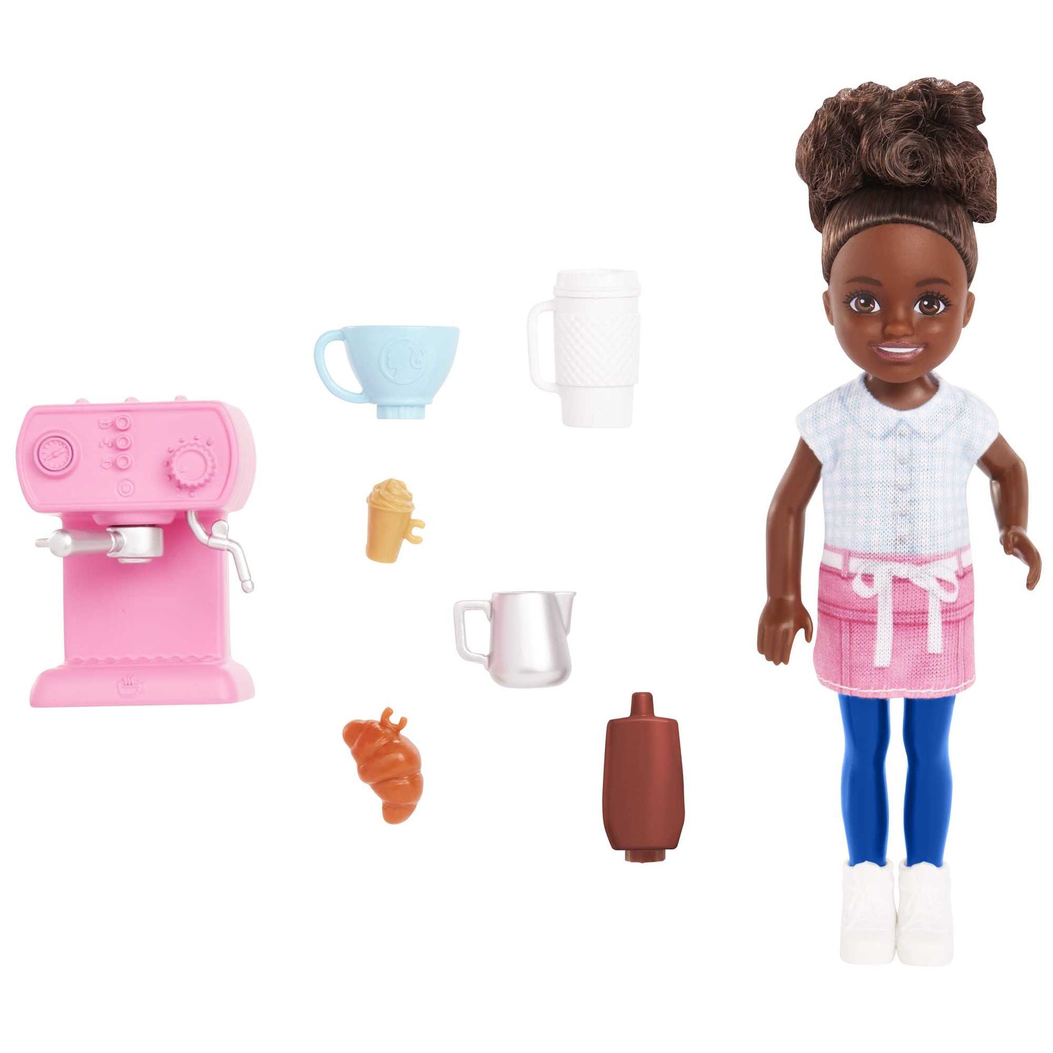 Hot! Barbie Chelsea Can Be Barista Doll