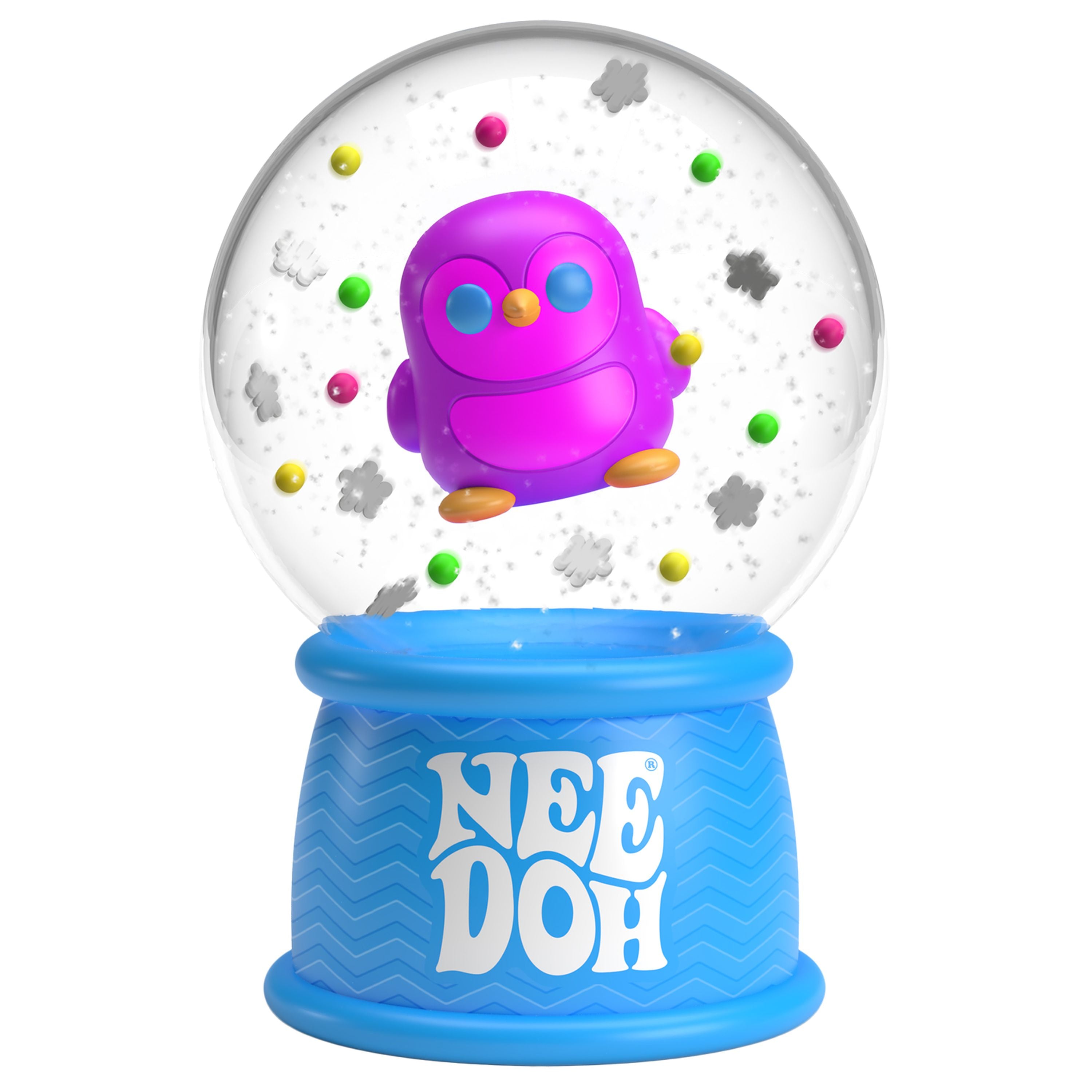 Hot Sale! Assorted Styles of NeeDoh Squish N Snow Globe for Sensory Fun