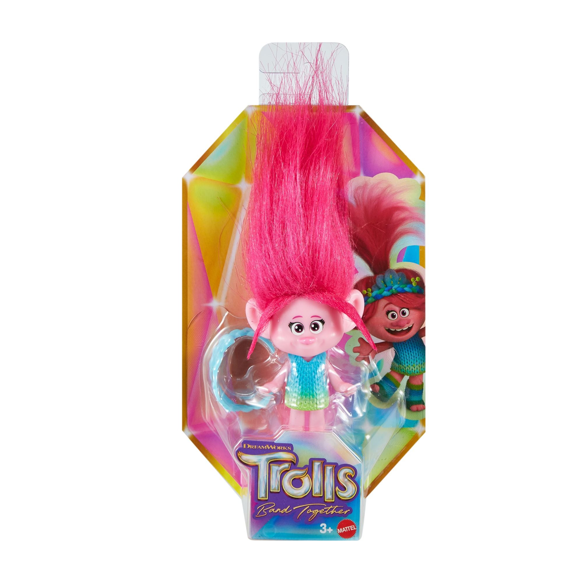 DreamWorks Trolls 3 Band Together Queen Poppy Plush Doll with Removable Fashion