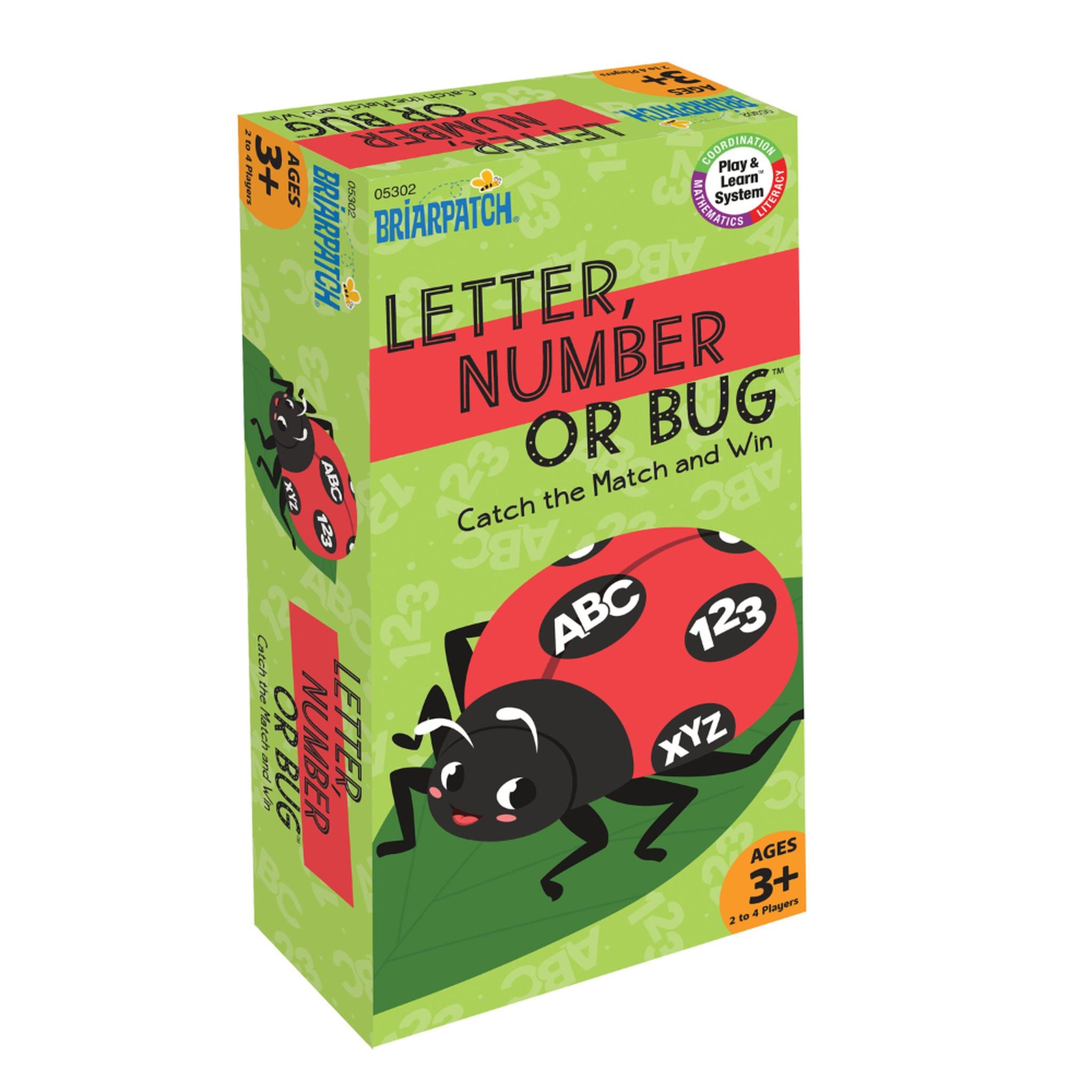 Briarpatch Educational Card Game: Letter, Number, or Bug Matching Fun