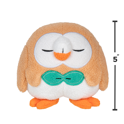 Hot Deal! 5 - Inch Sleeping Plush Rowlet, an Adorable Pokémon Collectible