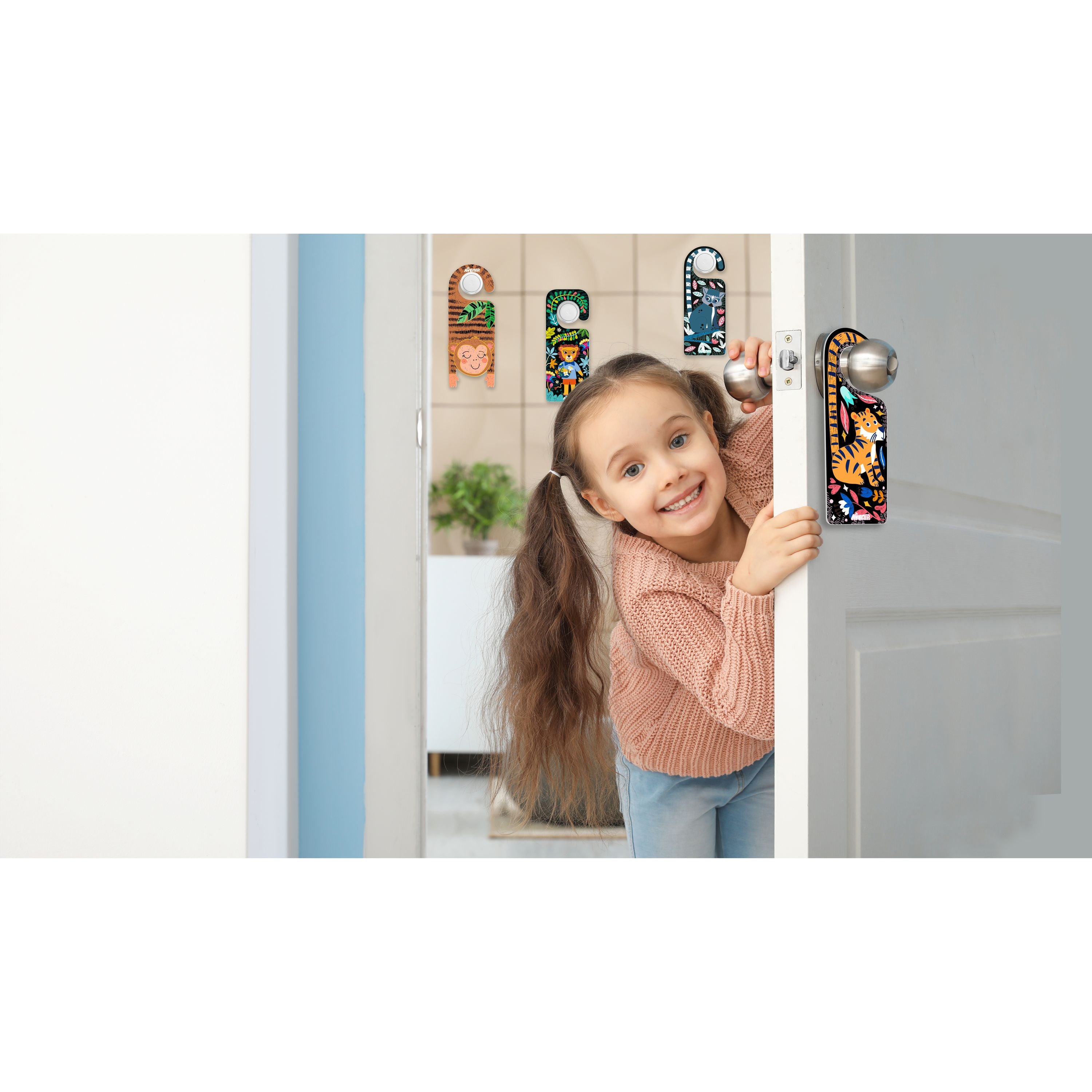 Exclusive Offer: 5-Piece Scratchable Animal Door Hangers for Kids Aged 3 and Up