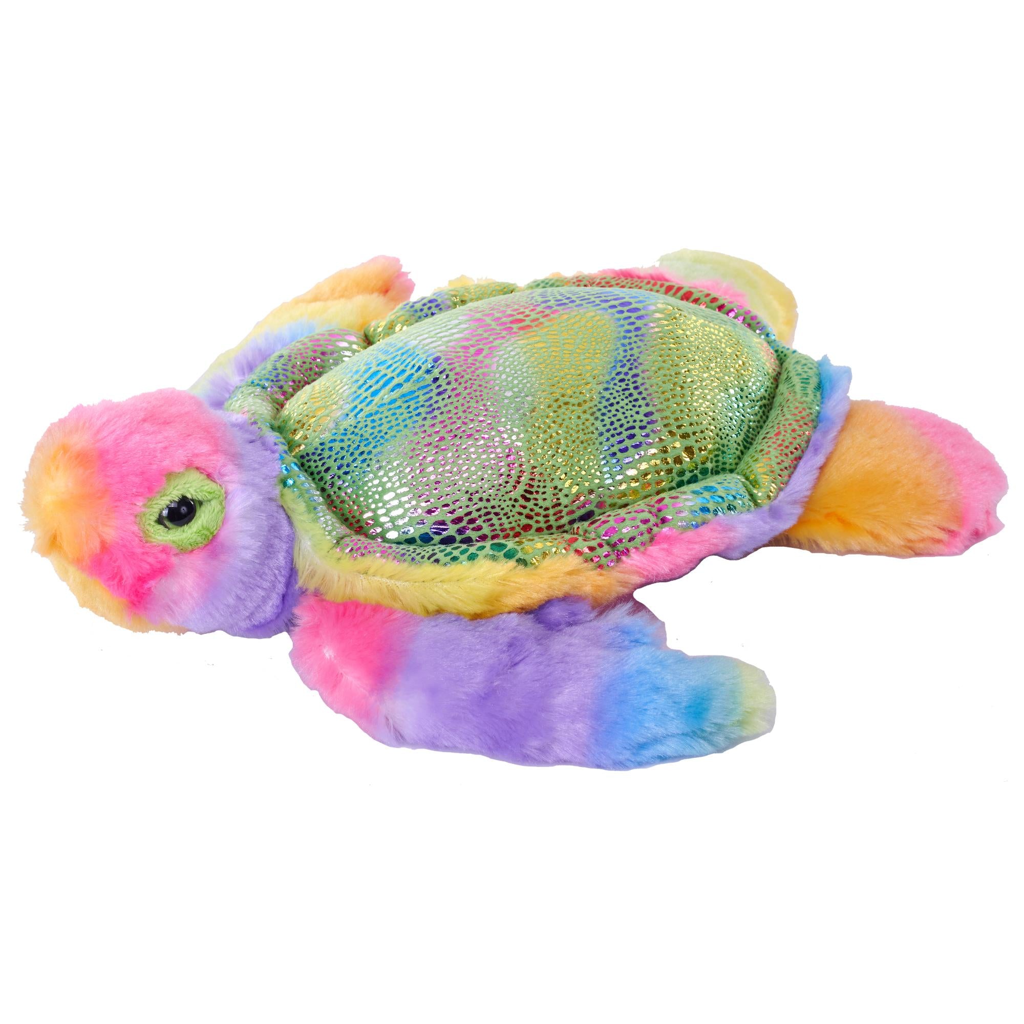 Wild Republic 12-Inch Rainbowkins Adorable Sea Turtle Plush Toy