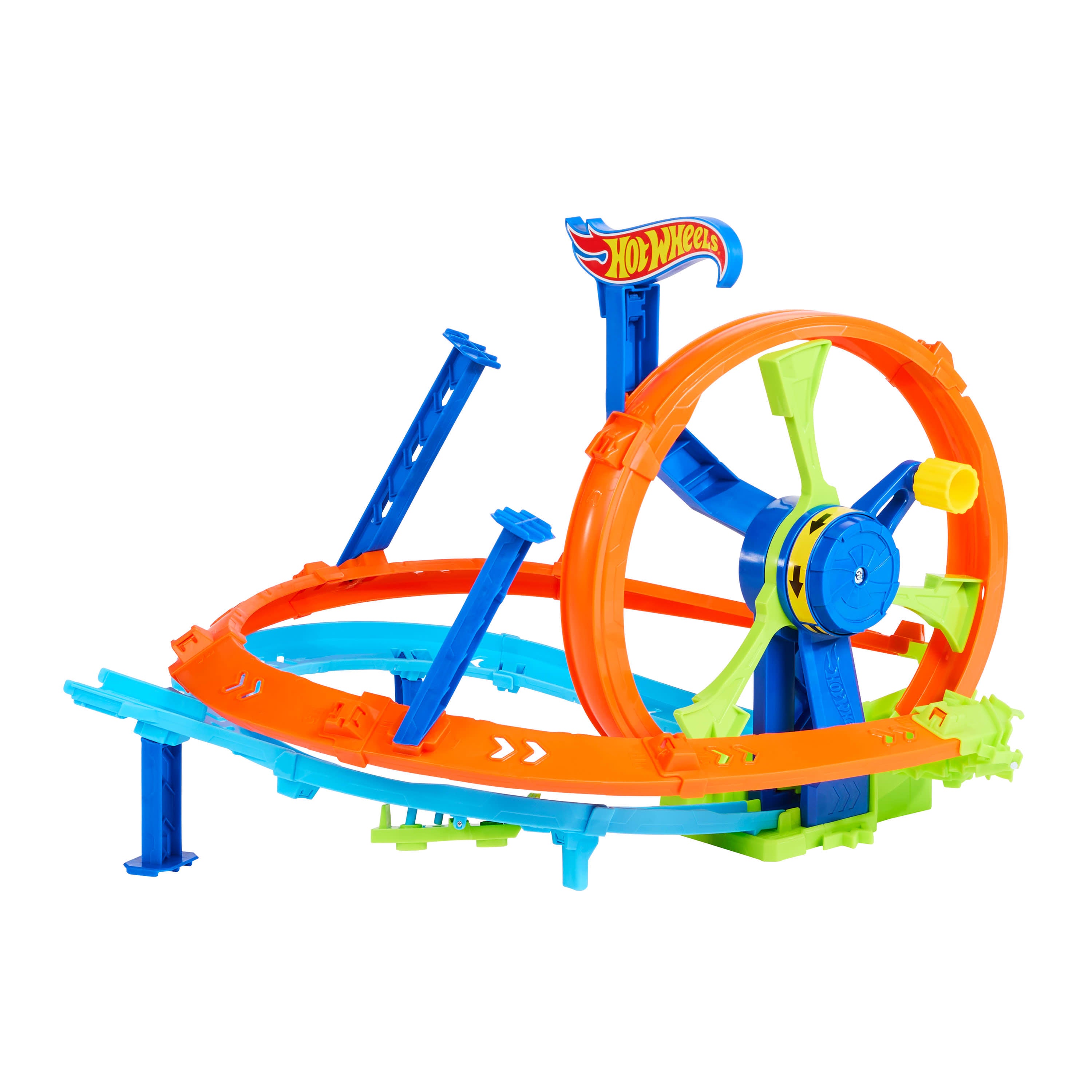Hot Wheels Rapid Launch & Loop Stunt Tracks Playset - Ideal for Endless Racing Fun