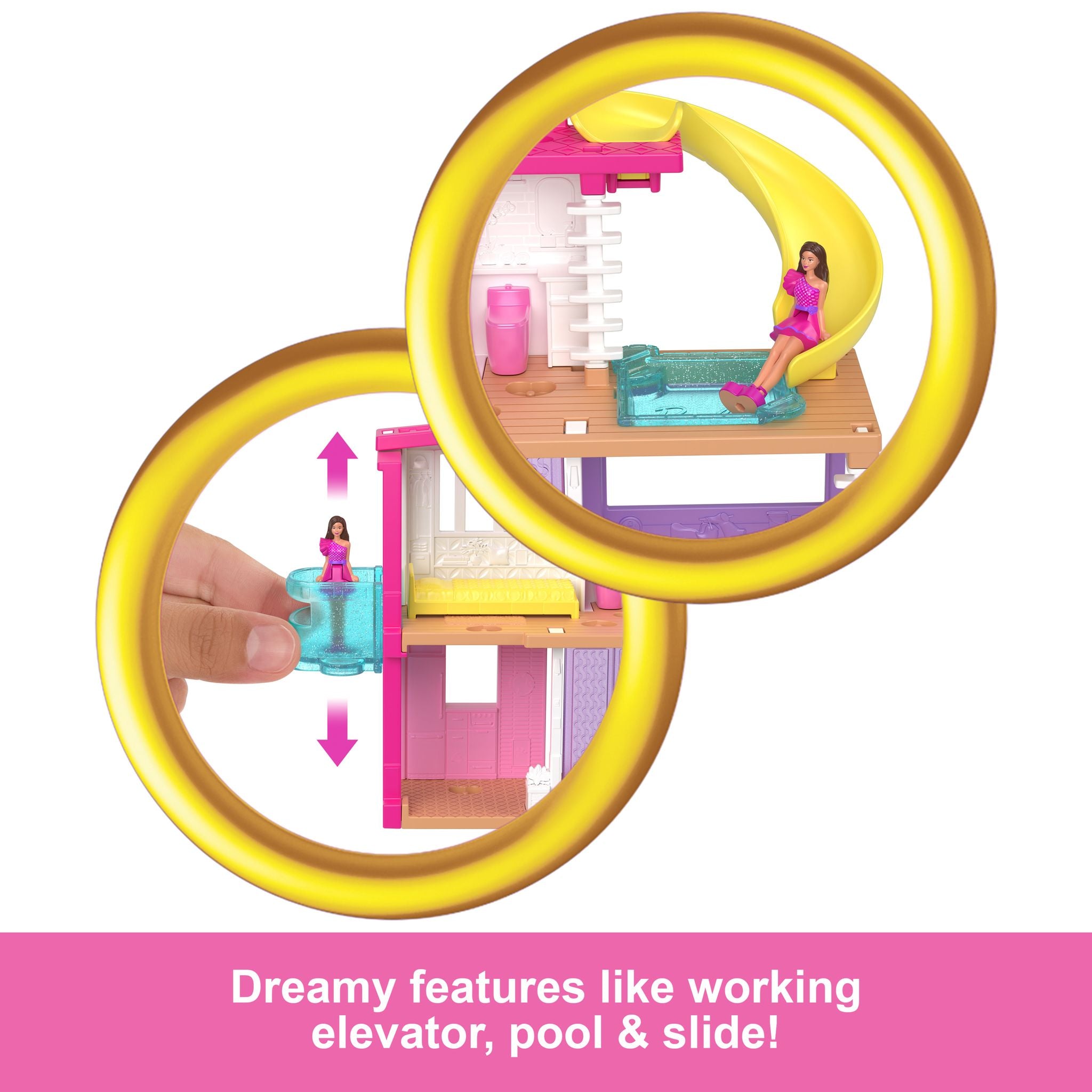 Hot! Mini Barbie Land House 3 Set