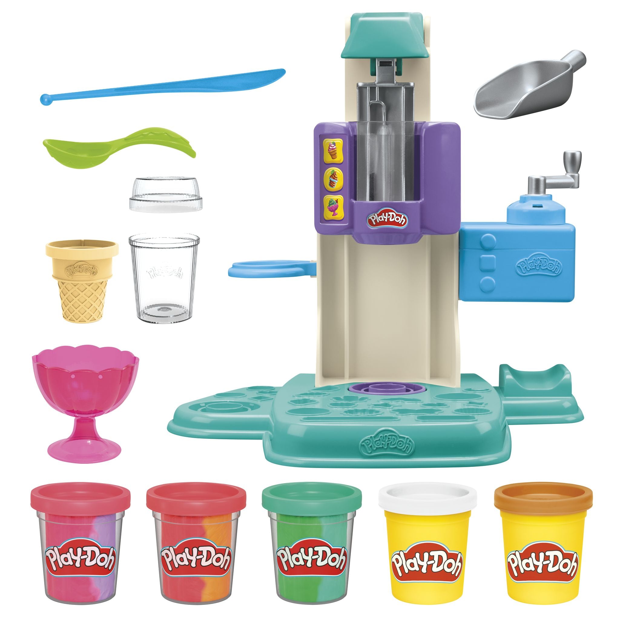 Play-Doh Rainbow Swirl Ice Cream Playset for 3+ Year Olds