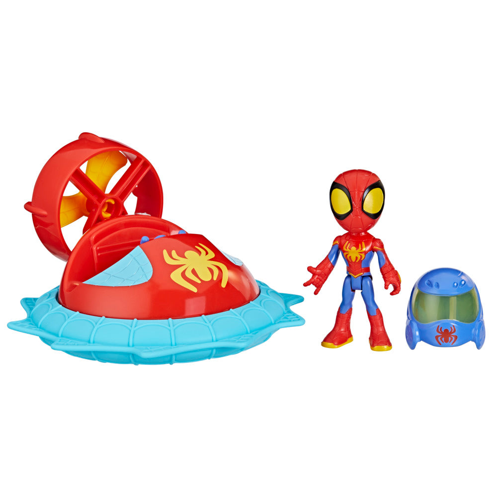 Hot Sale! Marvel Spidey And His Amazing Friends Web - Spinners Spidey with Hover Spin Toy Set