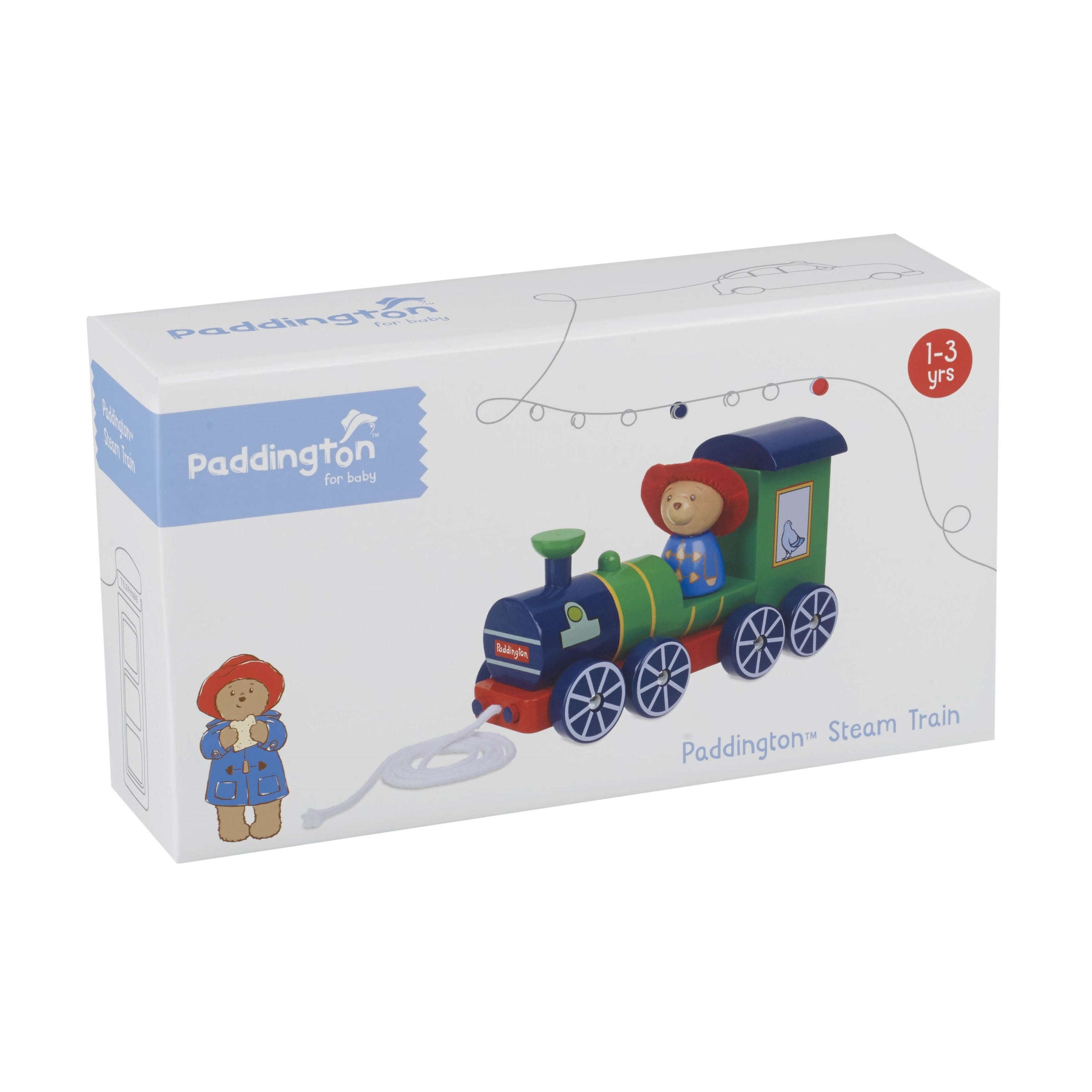 Paddington's Colorful Wooden Pull - Along Steam Train - Great for Kids!