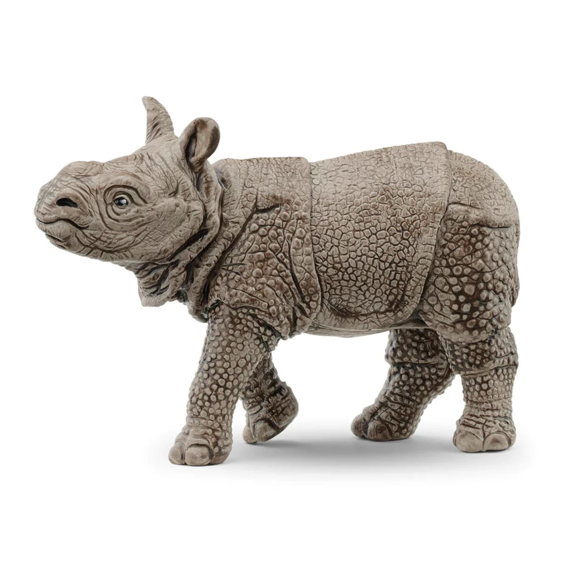Schleich Collectible Indian Rhinoceros Baby Toy - Ideal for Kids Aged 3 and Up