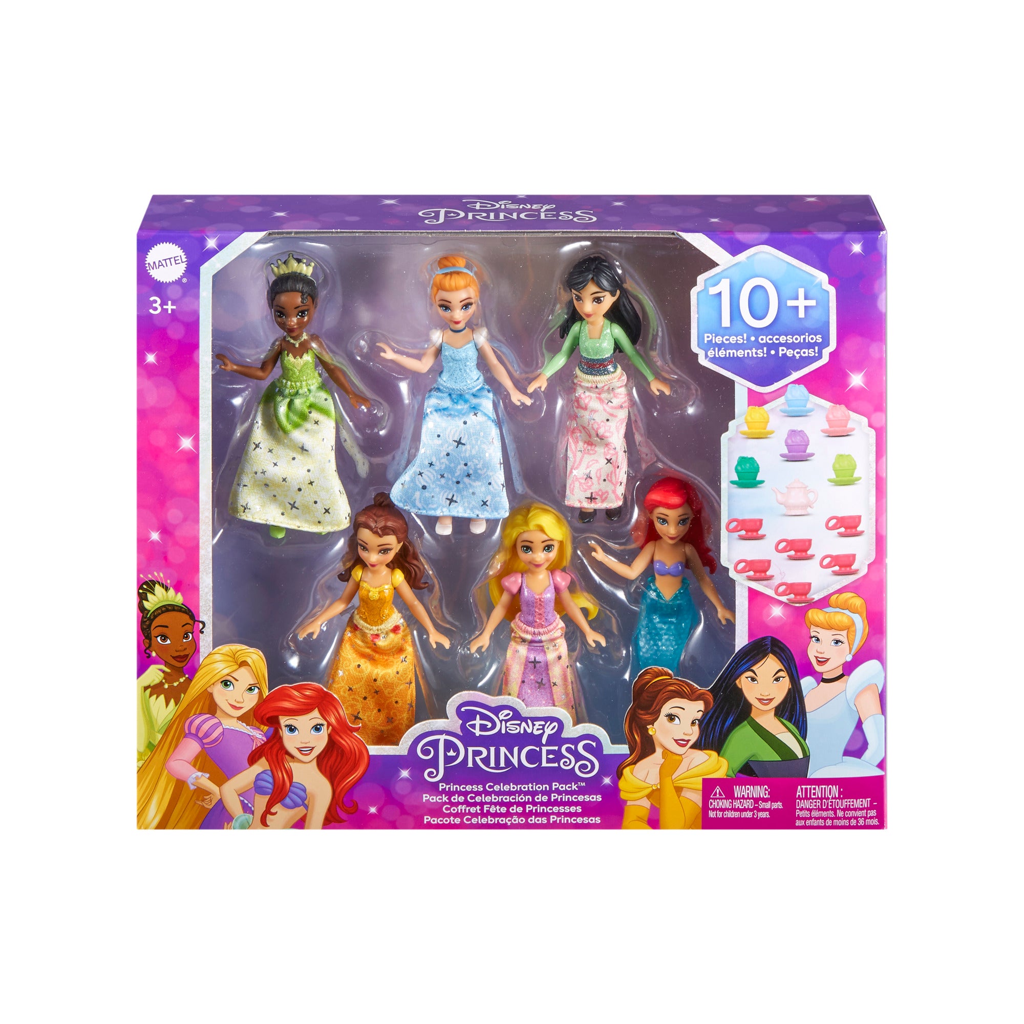 Hot Sale! 6-Pack Disney Princess Dolls Set for Regal Tea Party Fun