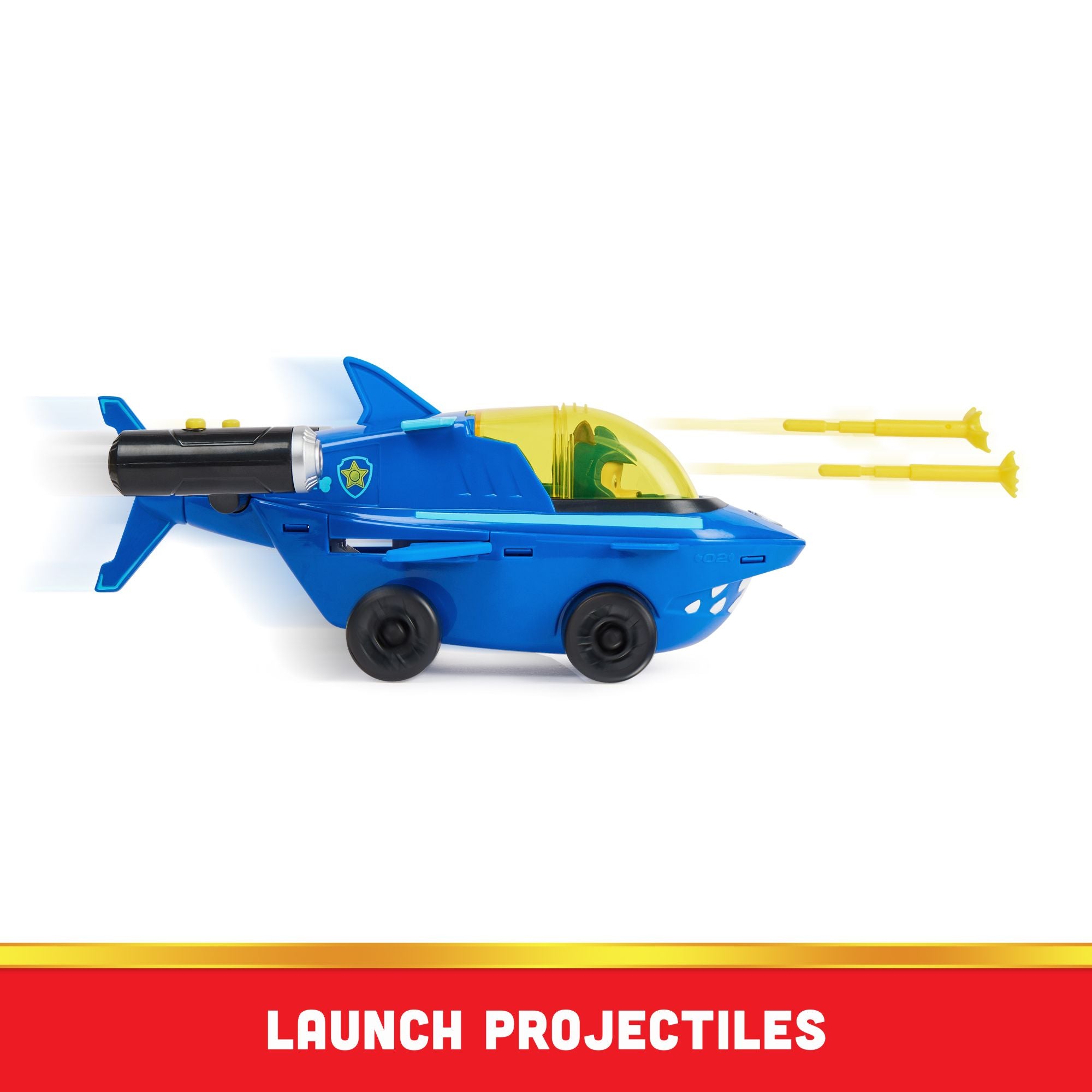 Hot Sale! PAW Patrol Aqua Themed Chase's Shark Rescue Vehicle Toy for Kids