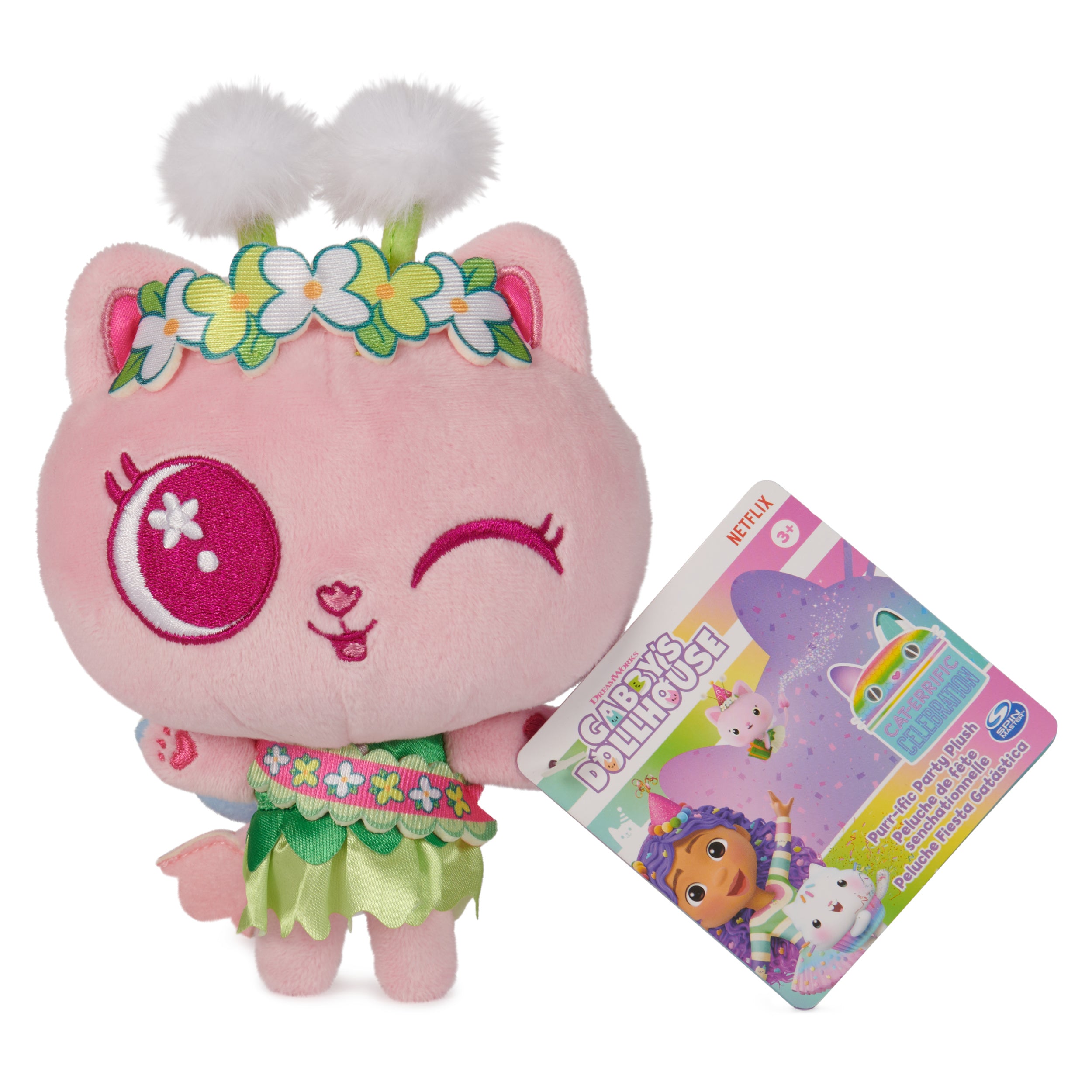 Gabby's Dollhouse Celebration Kitty Fairy Official 6 - Inch Plus Soft Plush Toy
