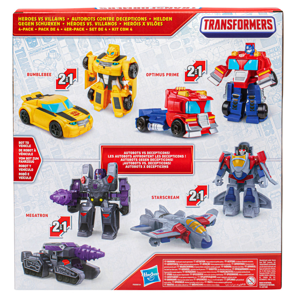 Hot! Transformers 4-Pack: Heroes vs Villains