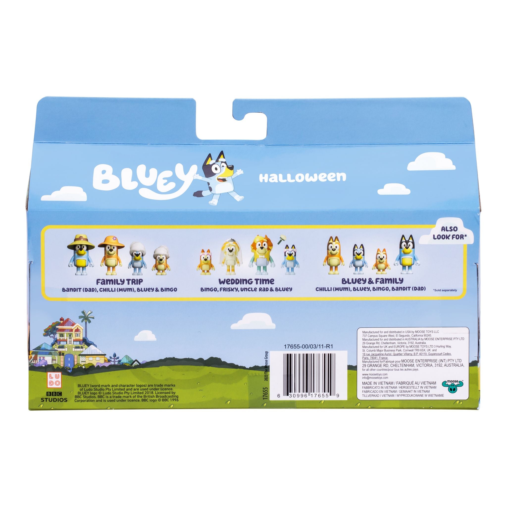 Hot! Bluey Season 11 4-Pack Halloween Figures for Costume Party