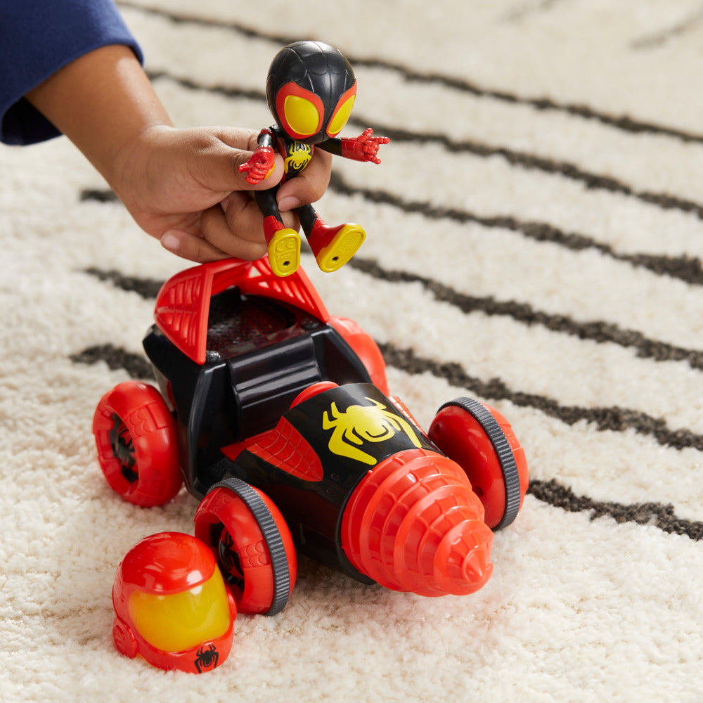 Hot! Marvel Spidey And Friends Web-Spinners - Miles With Drill Spinner