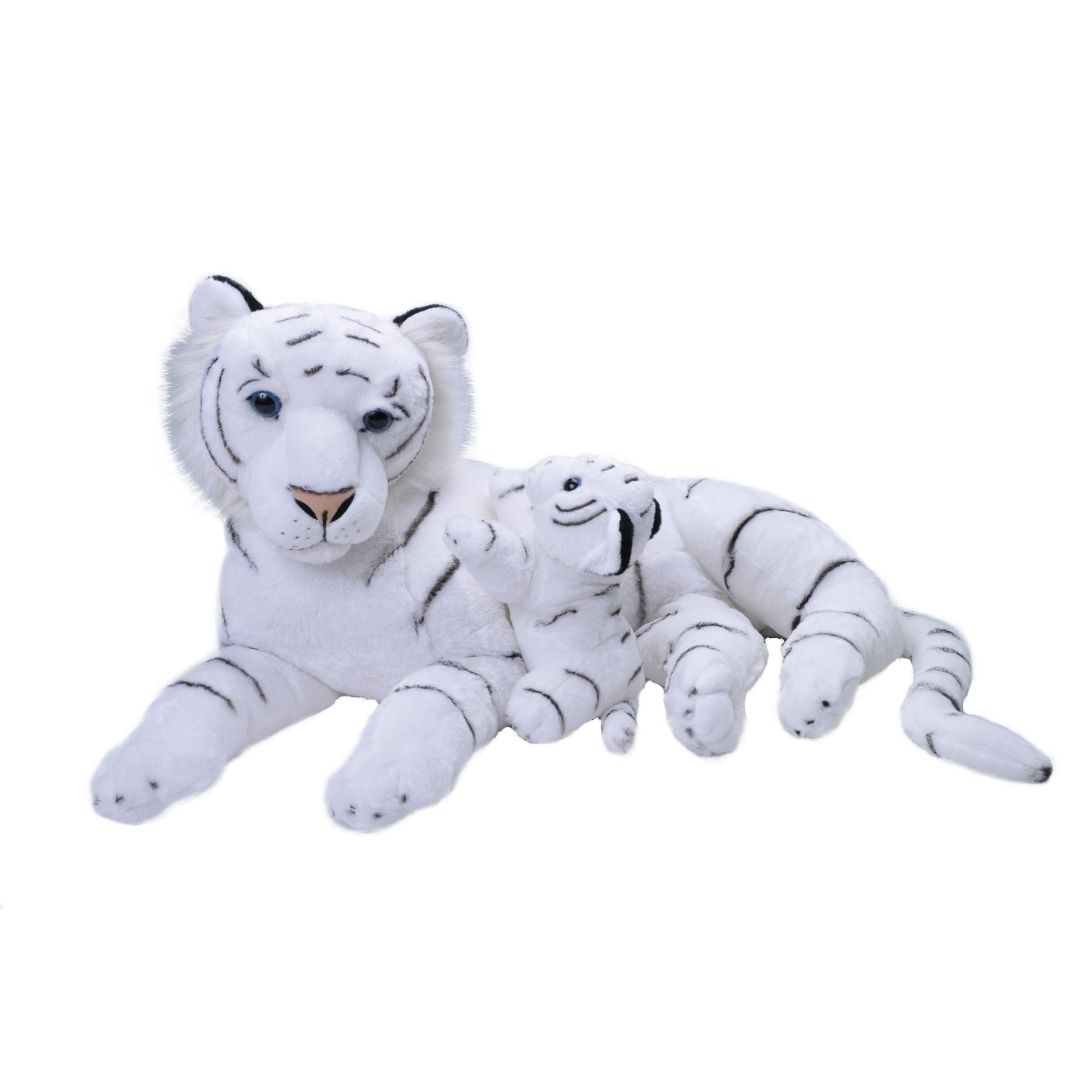 Wild Republic 30-Inch Jumbo Eco-Friendly Mom & Baby White Tiger