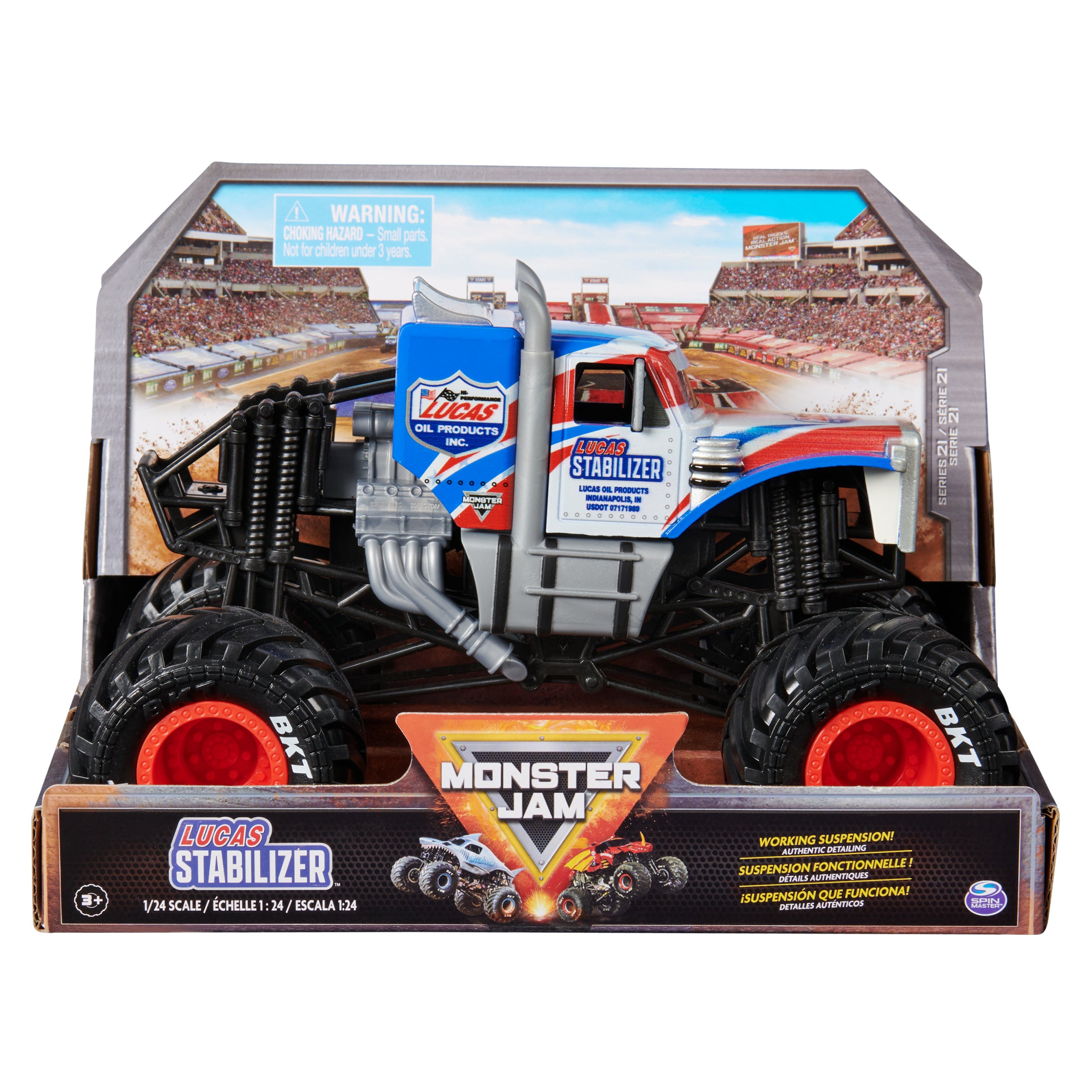 21st Series Monster Jam 1:24 Scale Lucas Stabilizer Die - Cast Monster Truck