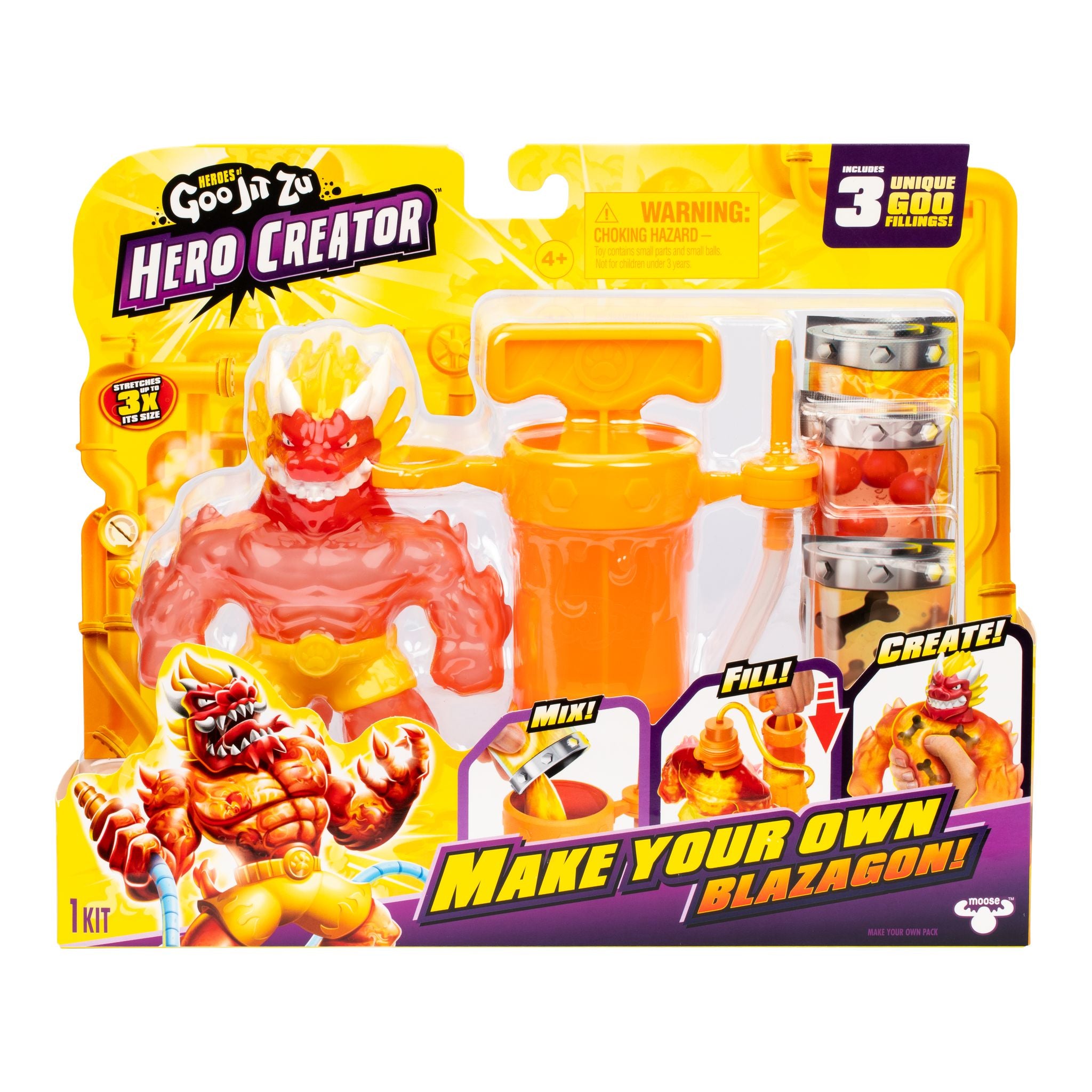 Hot Deal! Heroes Of Goo Jit Zu Hero Creator Pack - DIY Blazagon Action Figure