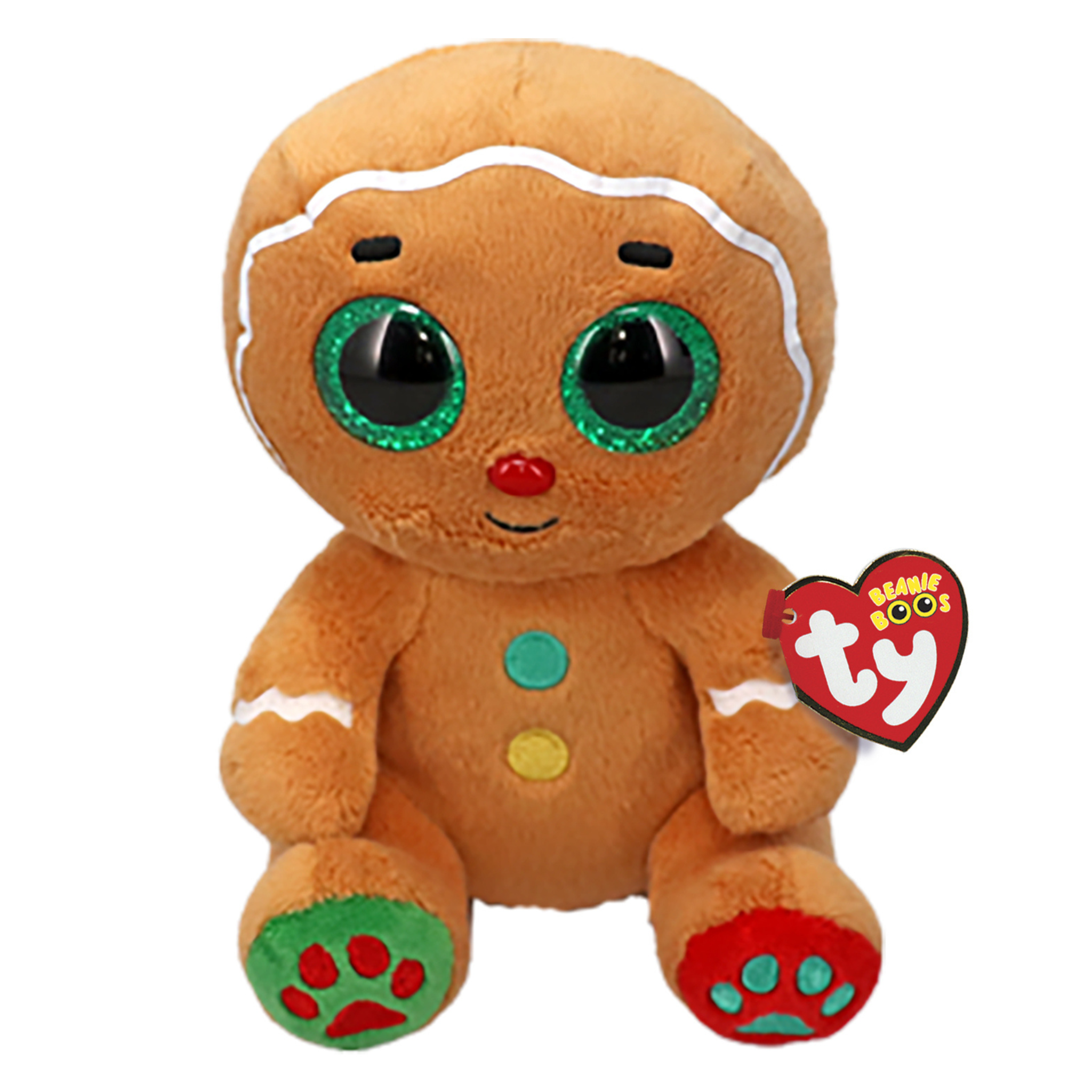 Ty Beanie Boos Crumble - Adorable Holiday Gingerbread Man Plush Toy for Gifts