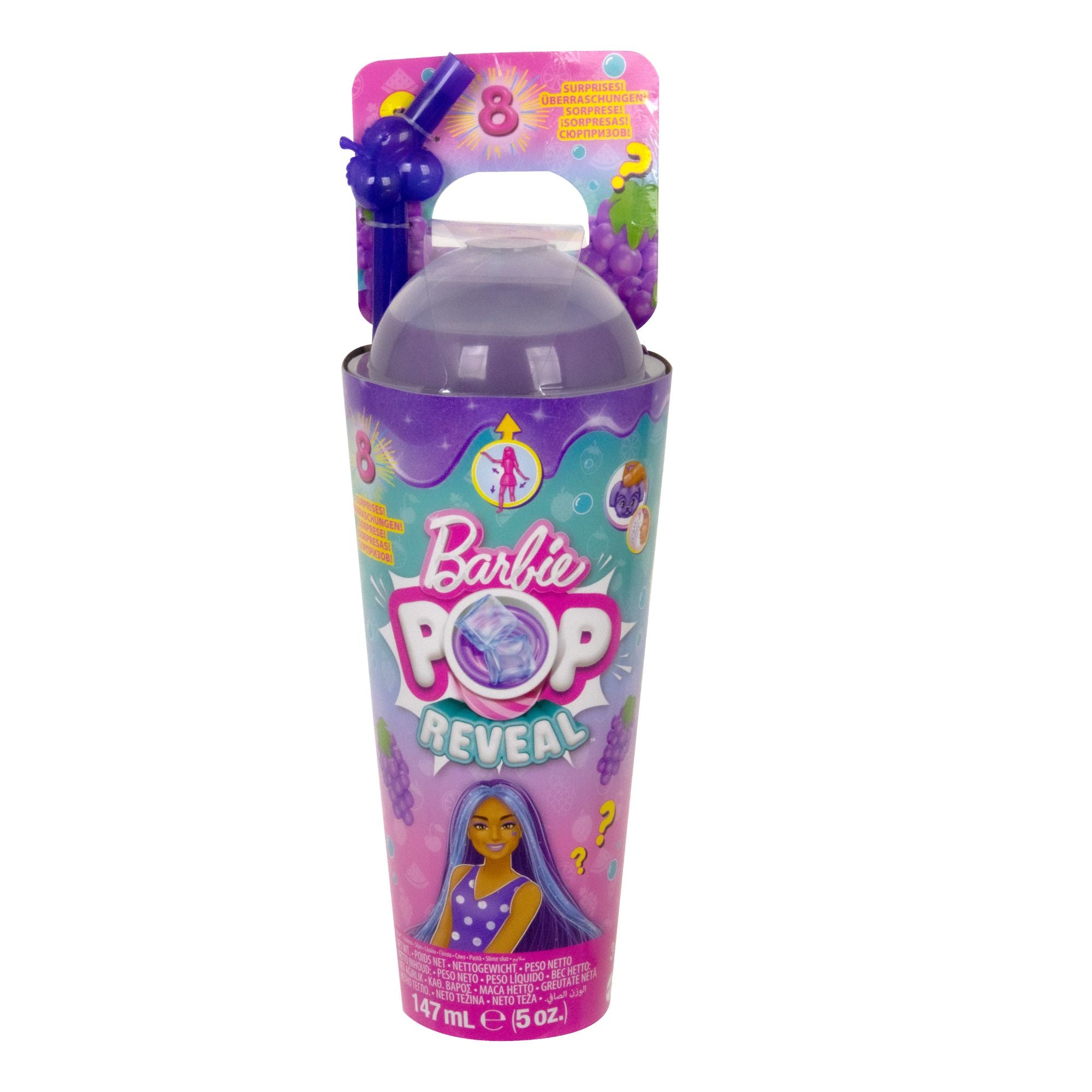 Hot Deal! Barbie Pop Reveal Doll - Grape Fizz Flavor from Juicy Fruits Series