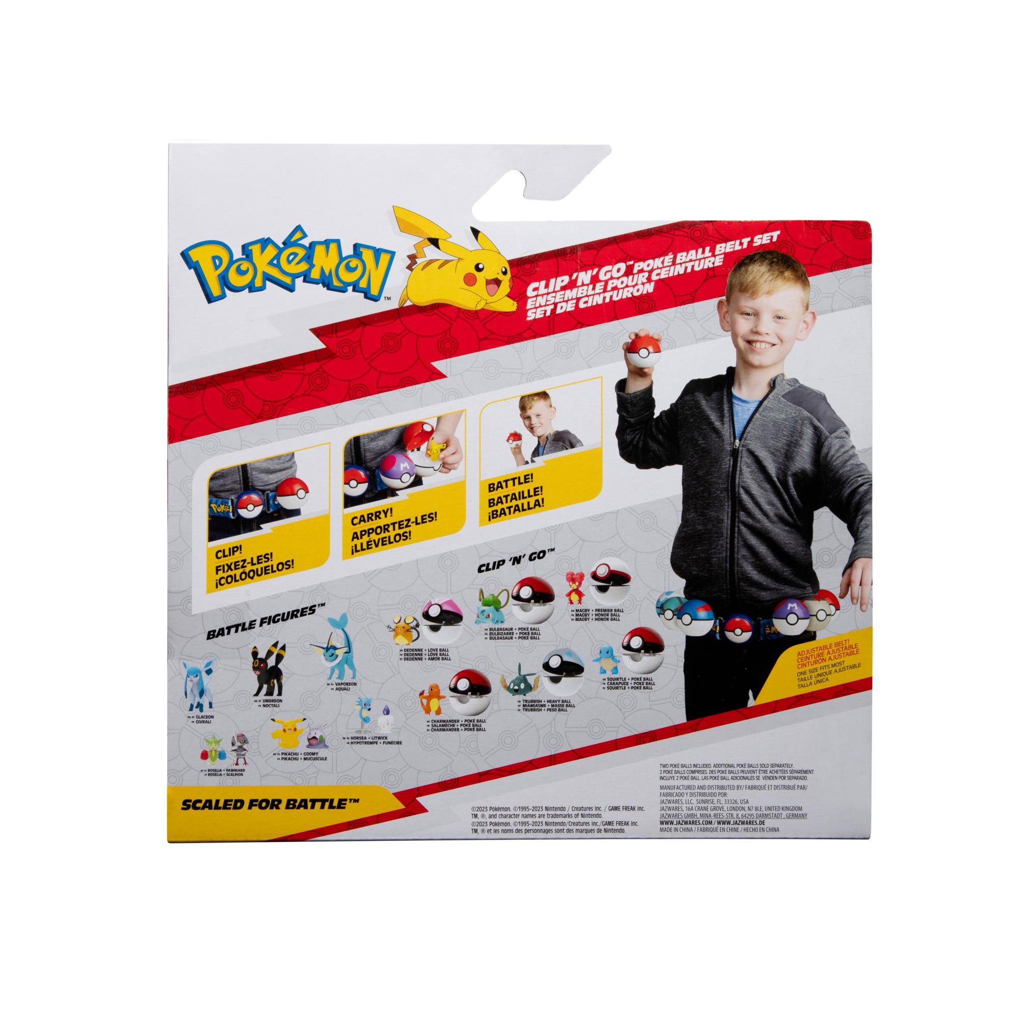 Hot Deal! Pokemon Clip N Go Poke Ball Belt Set with Poke Ball, Level Ball and Pikachu Figure