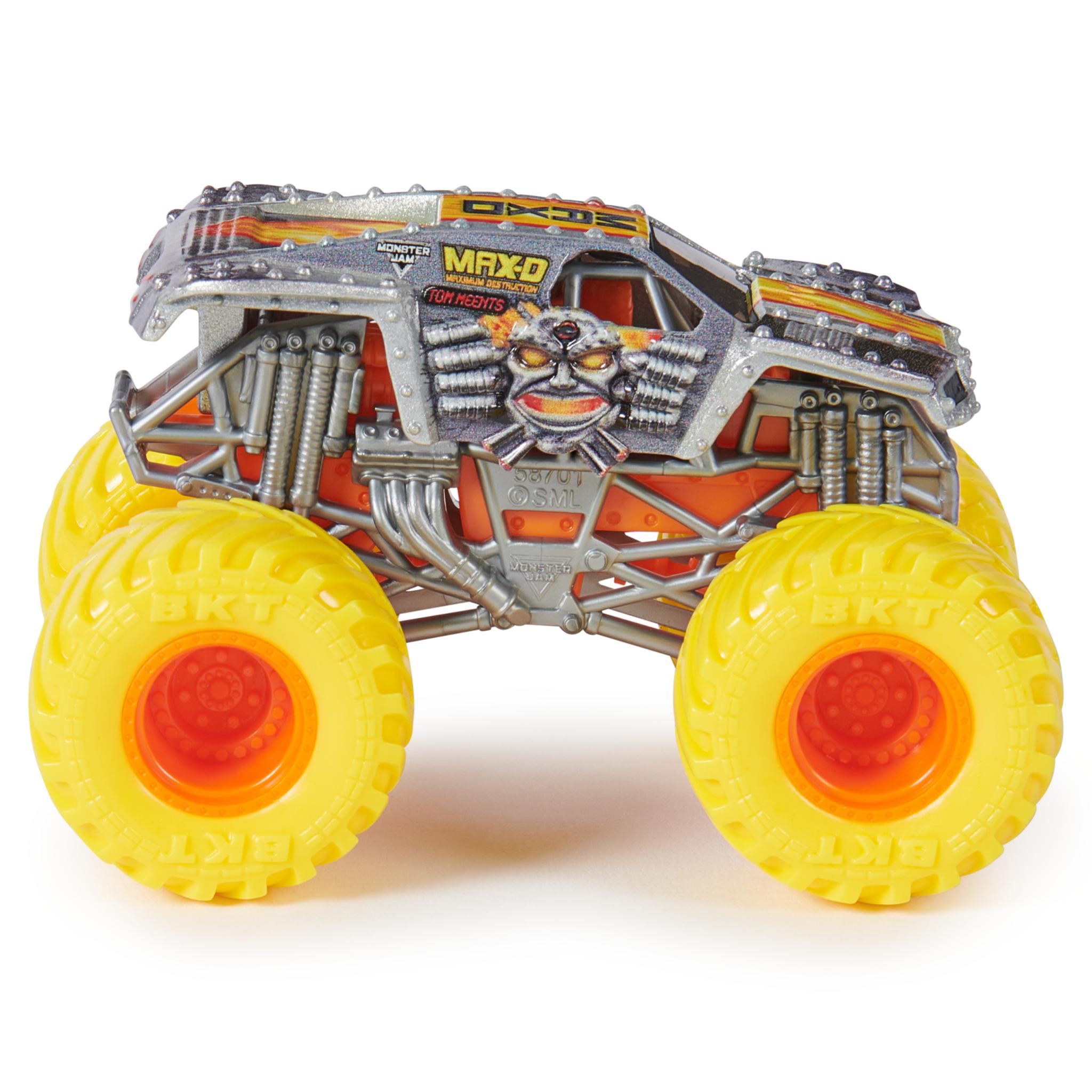 1:64 Scale 2-Pack Monster Jam Toys: Grave Digger vs Max-D Maximum Destruction