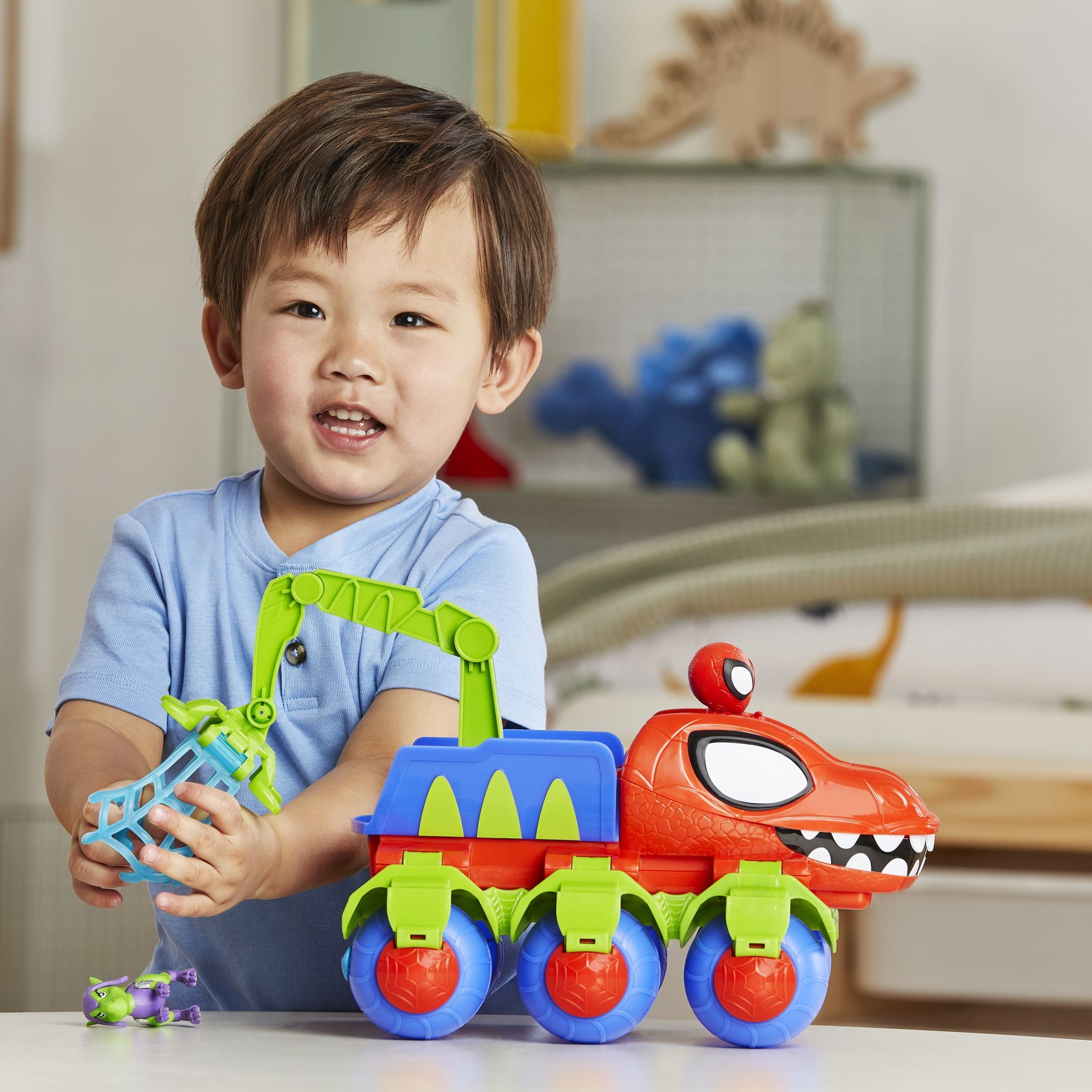 Marvel Spidey's Dino-Webs Crawler - An Amazing Action Figure & Toy Vehicle Playset